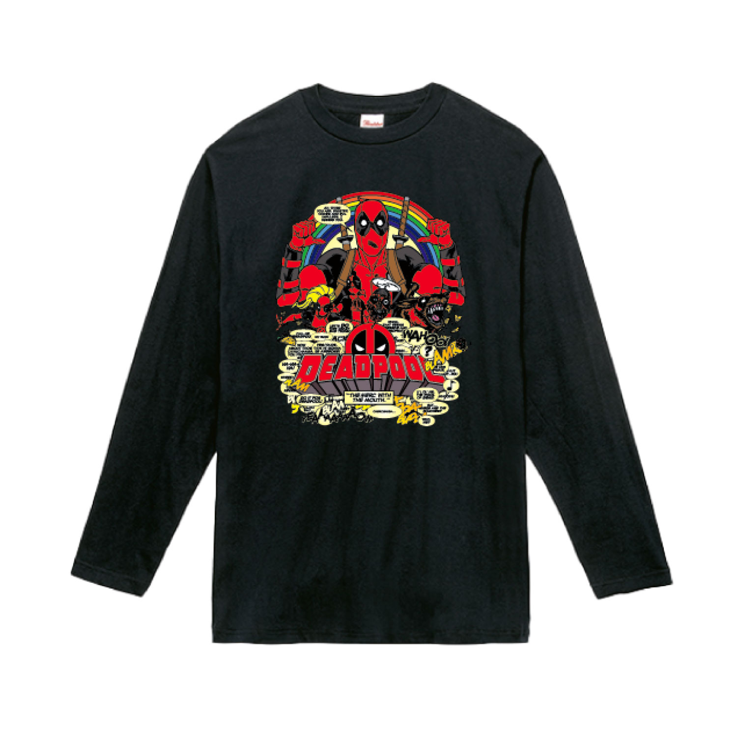 [公式] メーカー直営 MARVEL ロングTシャツ デッドプール レインボー