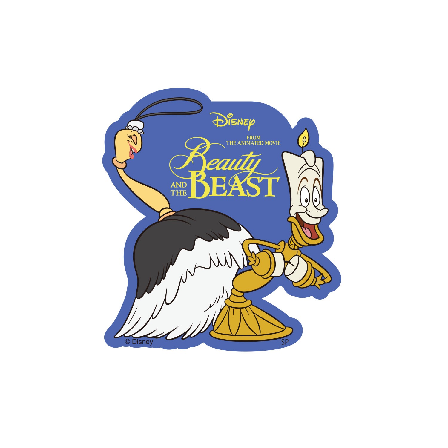 公式] Disney NOSTALGICA 80Type Line Up Stickers 美女と野獣 Blue
