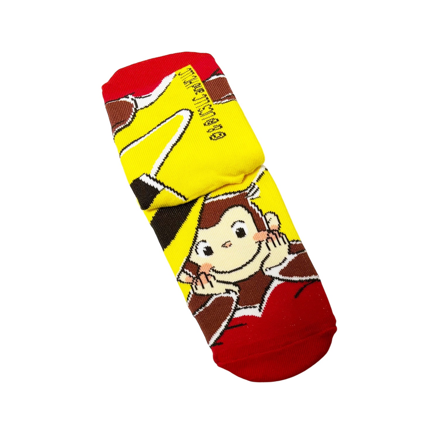 [公式] メーカー直営 おさるのジョージ85周年 キャラックス（キッズ靴下）スマイル ハート