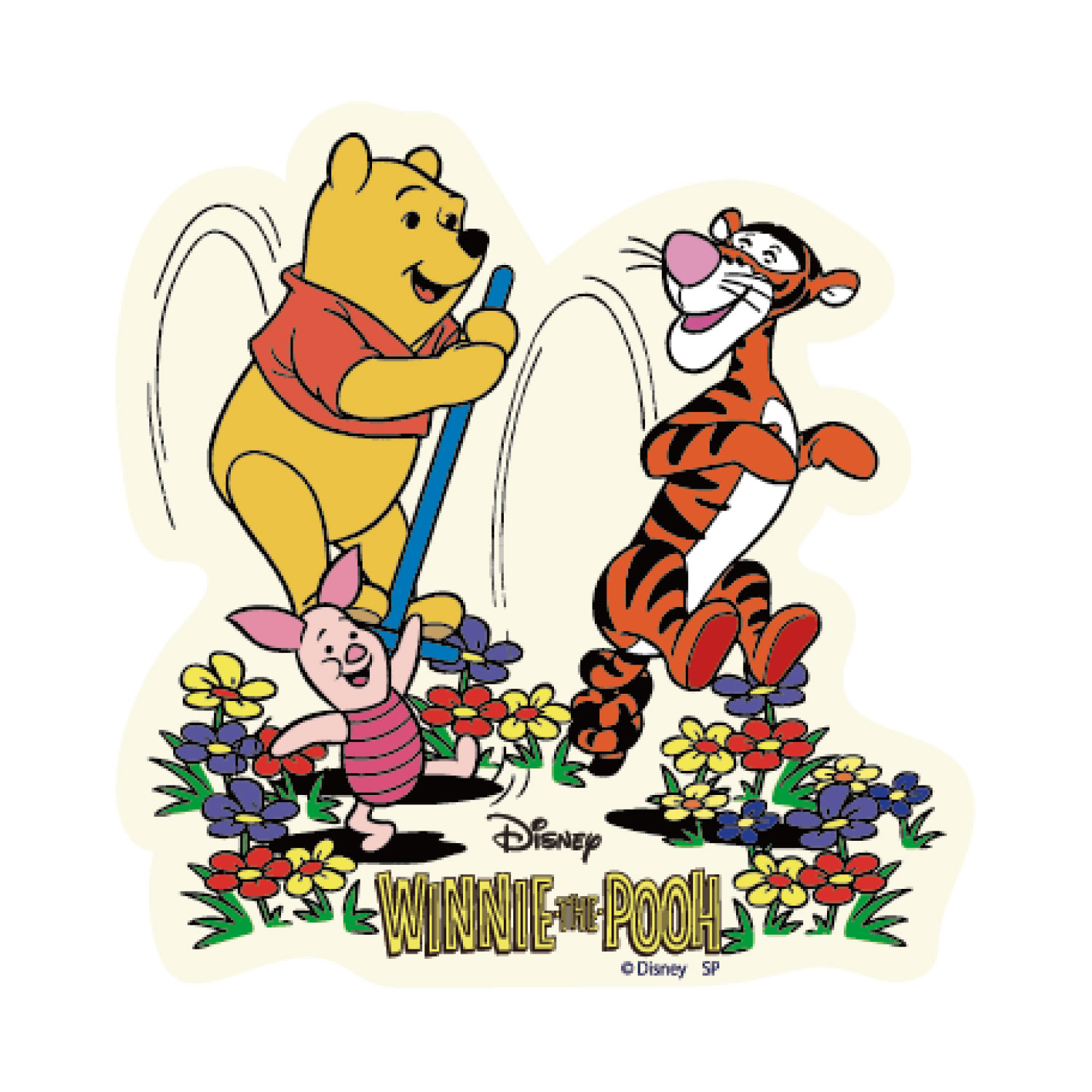 ディズニー キャラクターステッカー プーさん ホッピング