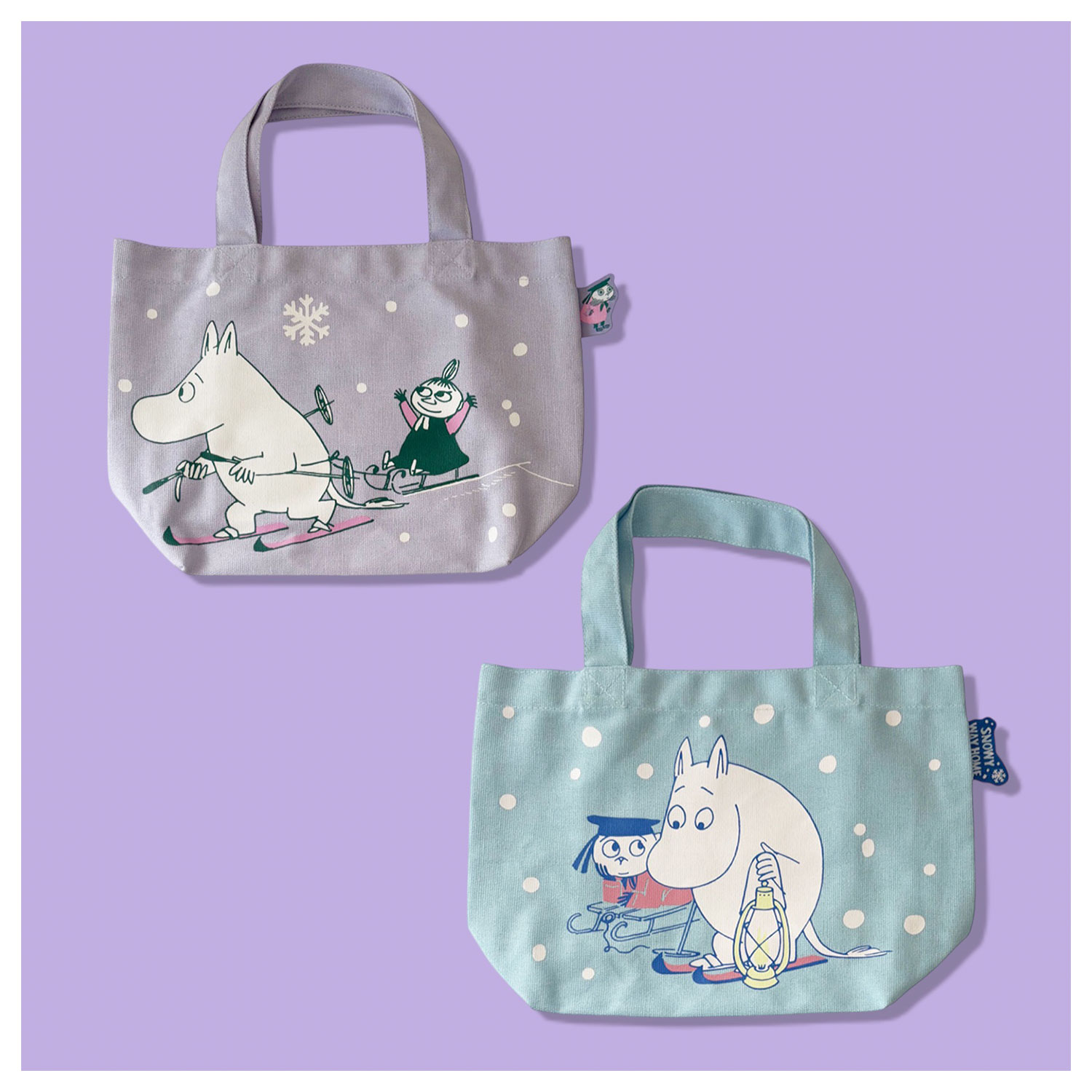 [公式] メーカー直営 ムーミン カラーマチ付バッグ 雪