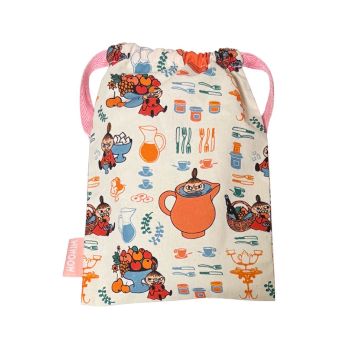 公式] メーカー直営 ムーミン 巾着 Mサイズ リトルミイ ティータイム