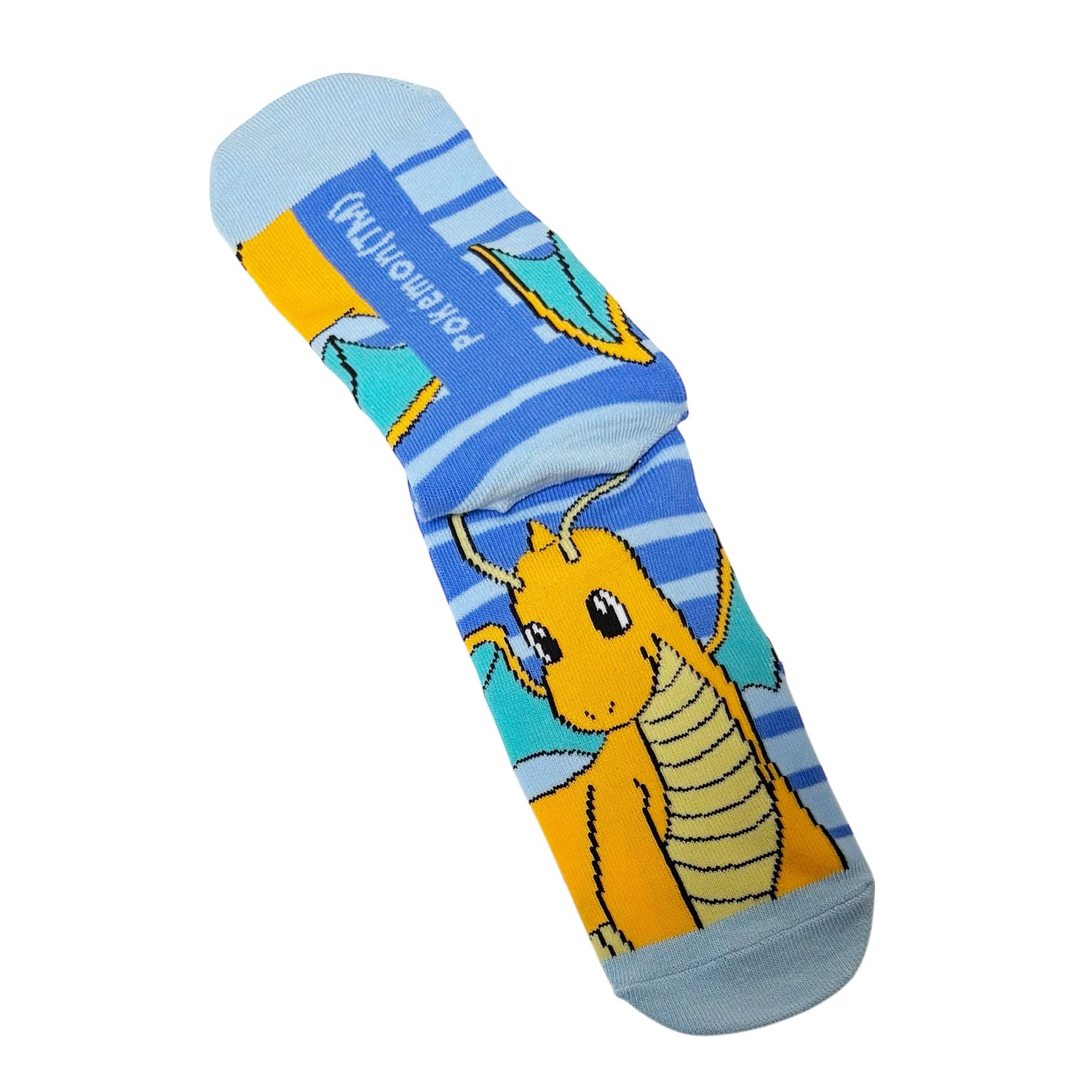 [公式] メーカー直営 ポケットモンスター キャラックス（メンズ靴下）カイリュー ボーダー