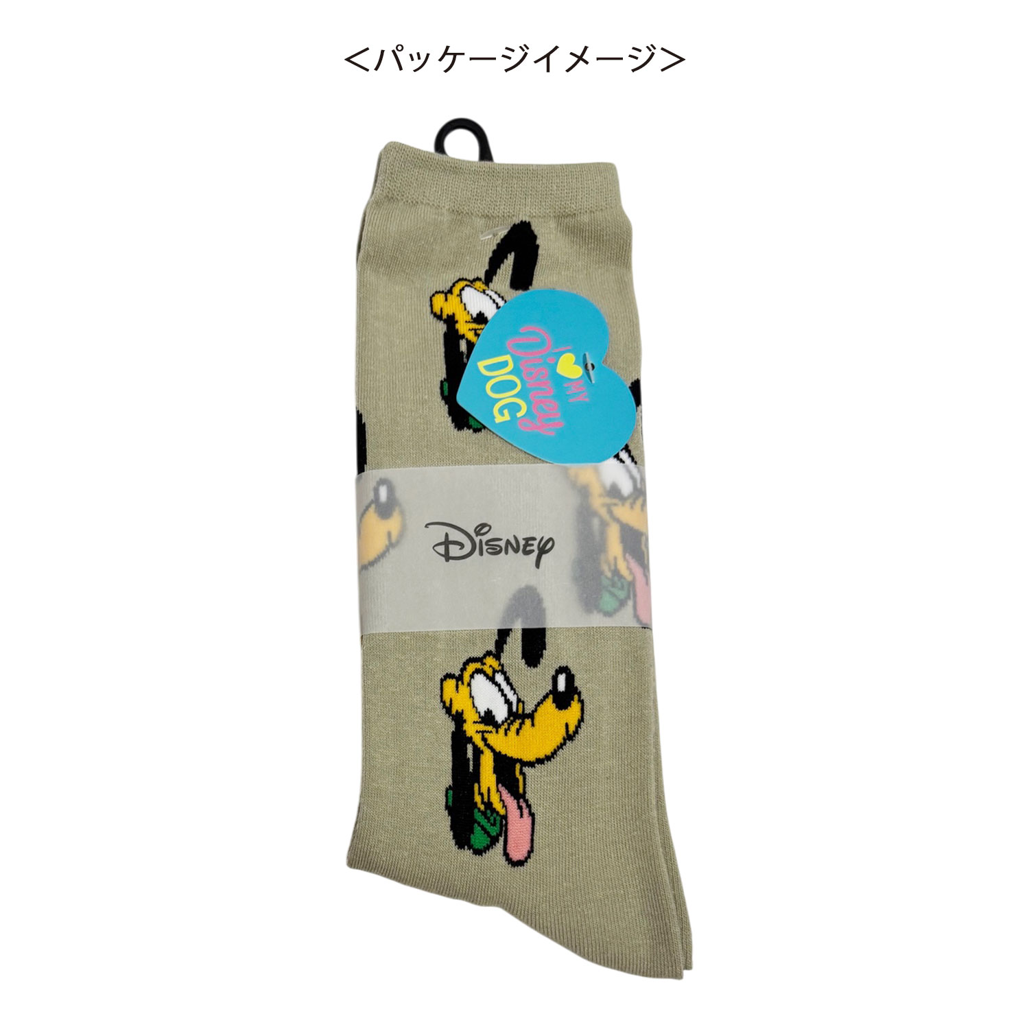 [公式] メーカー直営 ディズニー キャット＆ドッグ パターンソックス プルート