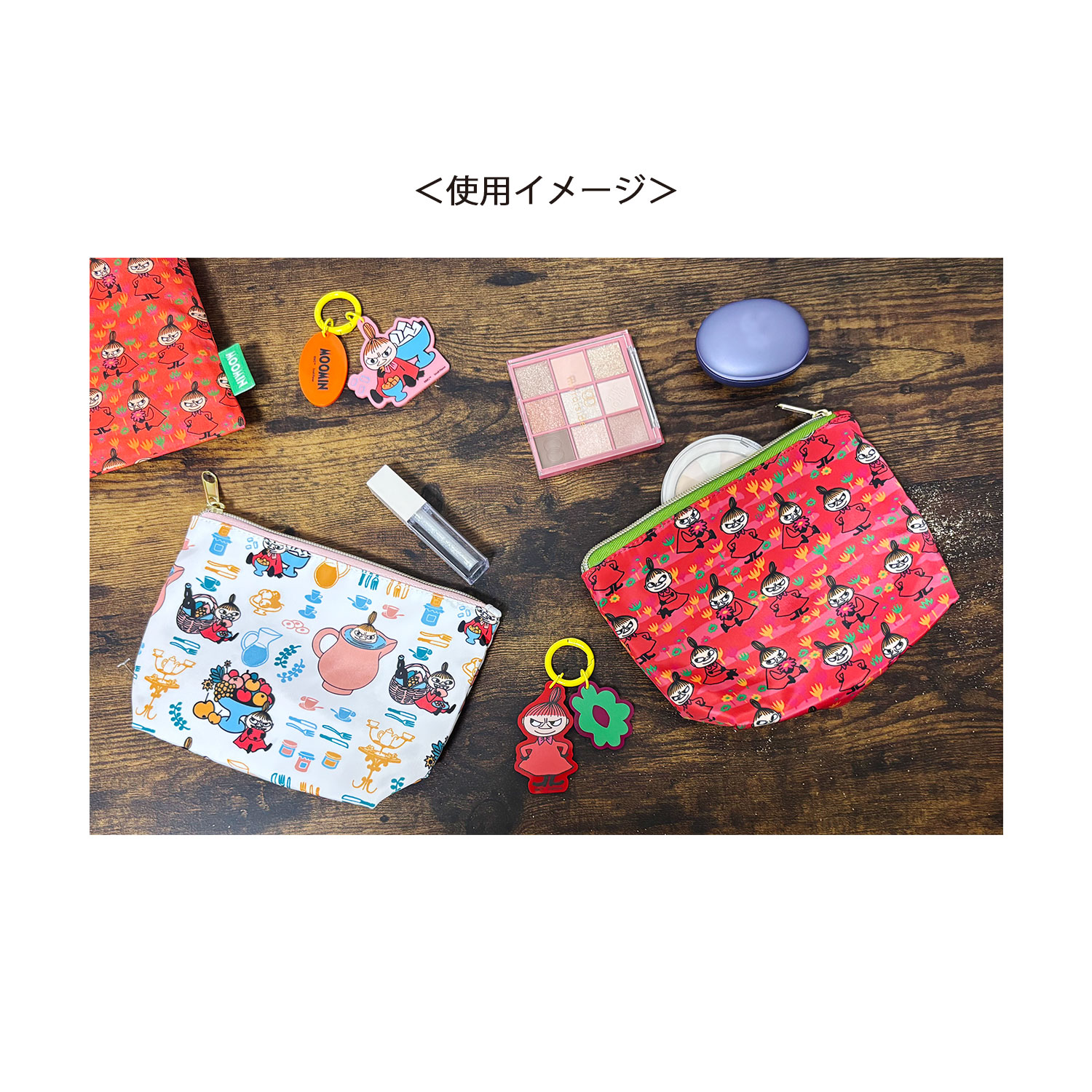 公式] メーカー直営 ムーミン 舟形ポーチ リトルミイ ポーズ