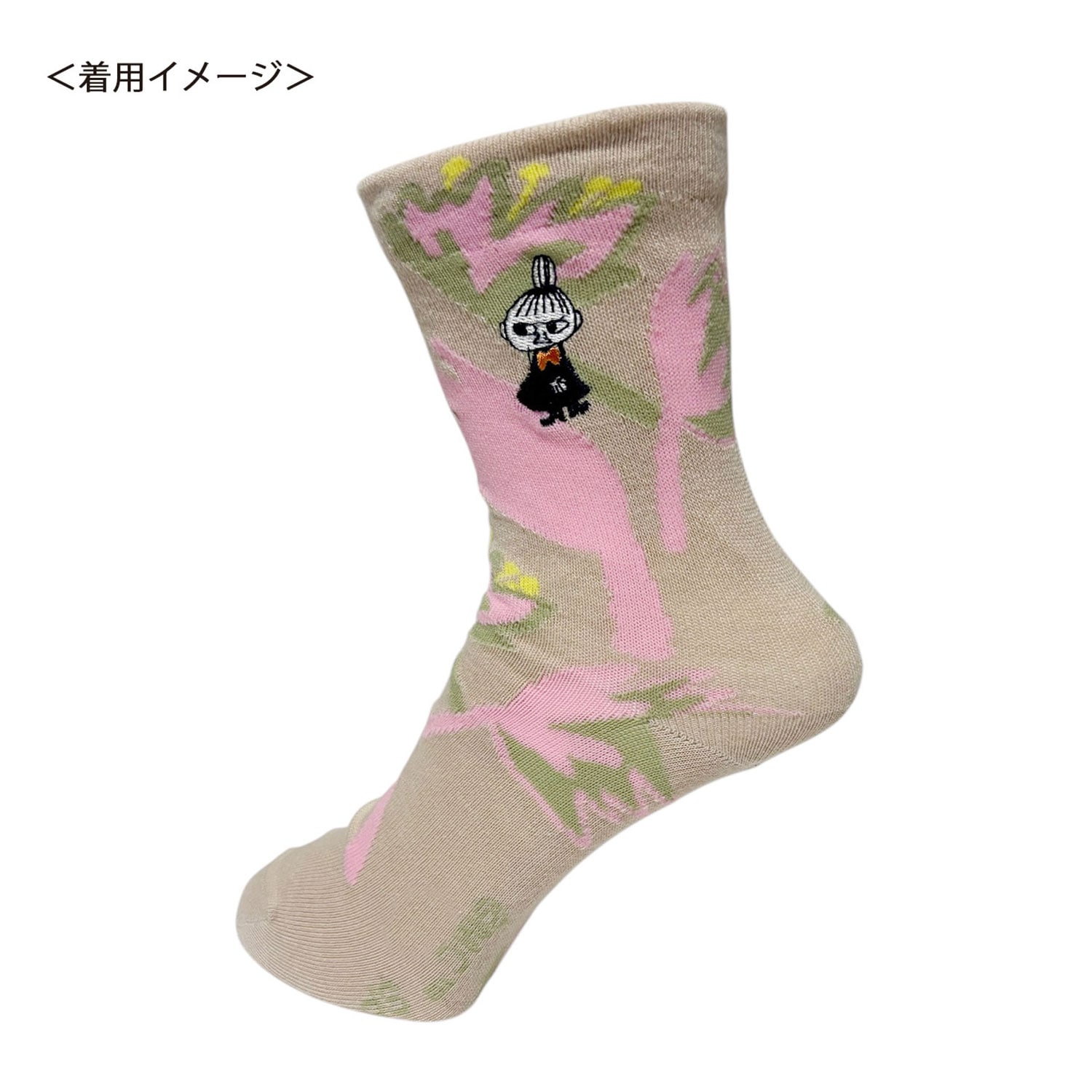 公式] メーカー直営 ムーミン リトルミイフェア 刺繍ソックス お花