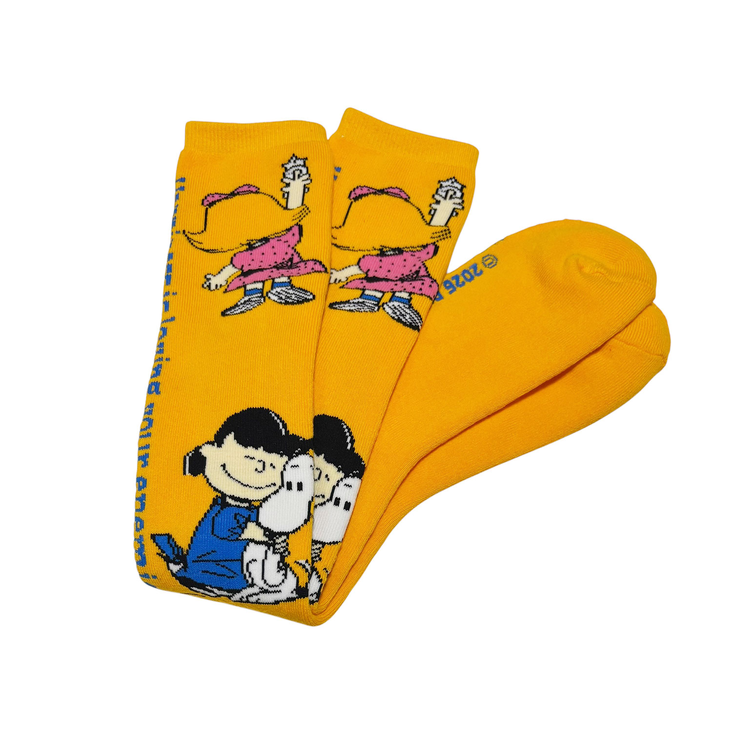 [公式] 【 PEANUTS NOSTALGICA 】 ノスタルジカ ヴィンテージ ピーナッツ クルーレングス パイル刺繍ソックス イエロー