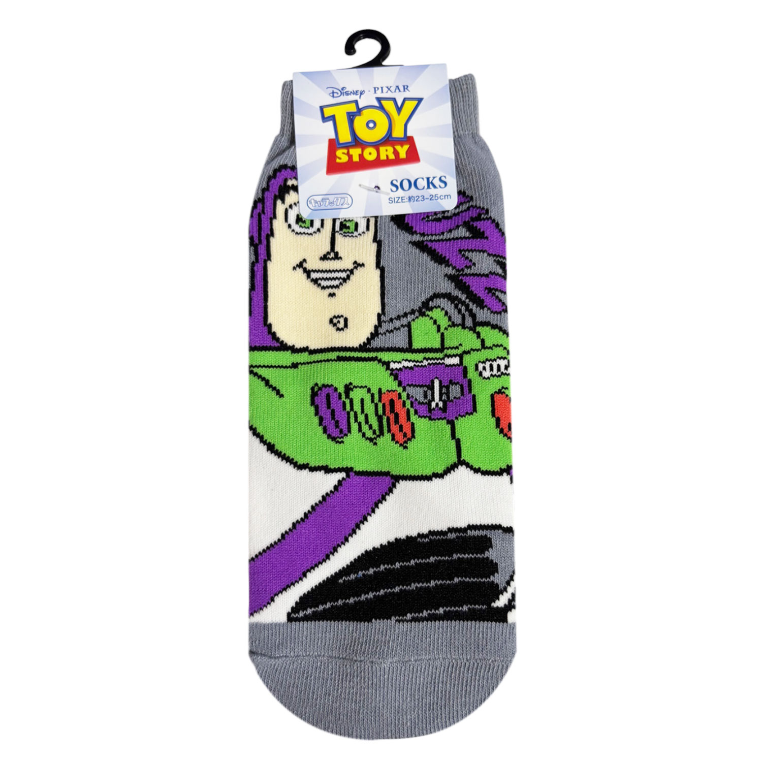 [公式] メーカー直営 トイ・ストーリー キャラックス（靴下）バズ・ライトイヤー ロゴ