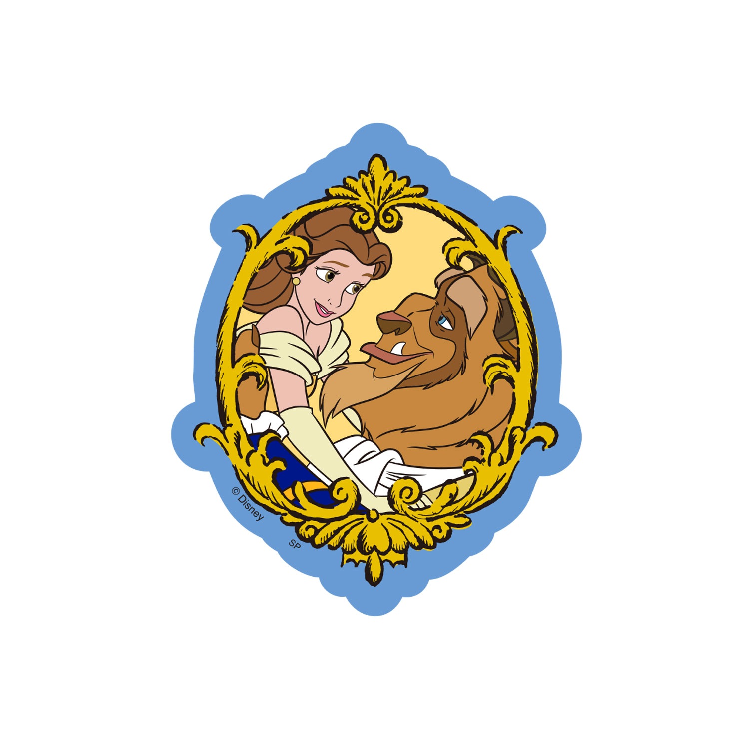 [公式] Disney NOSTALGICA 80Type Line Up Stickers 美女と野獣 Blue×Yellow