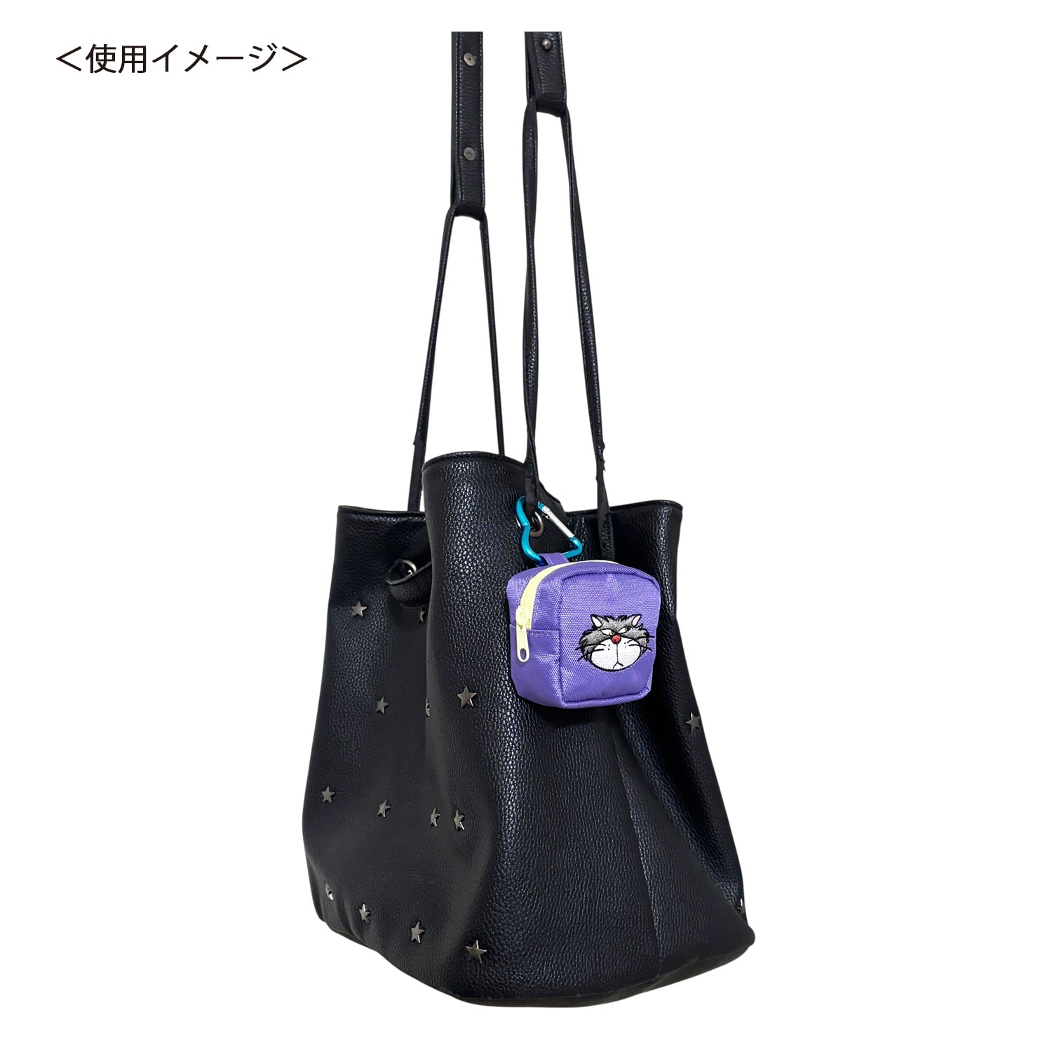 [公式] メーカー直営 ディズニー キャット＆ドッグ ハートカラビナ付ミニポーチ ルシファー