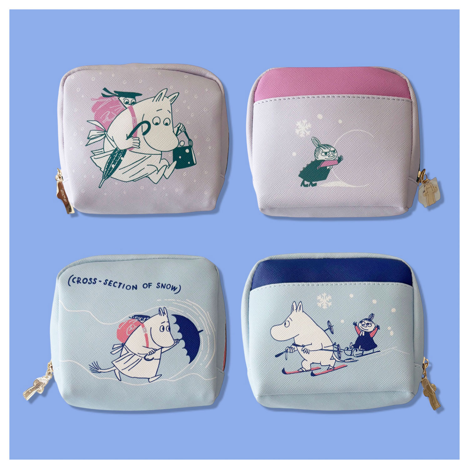 [公式] メーカー直営 ムーミン スクエアポーチ 雪