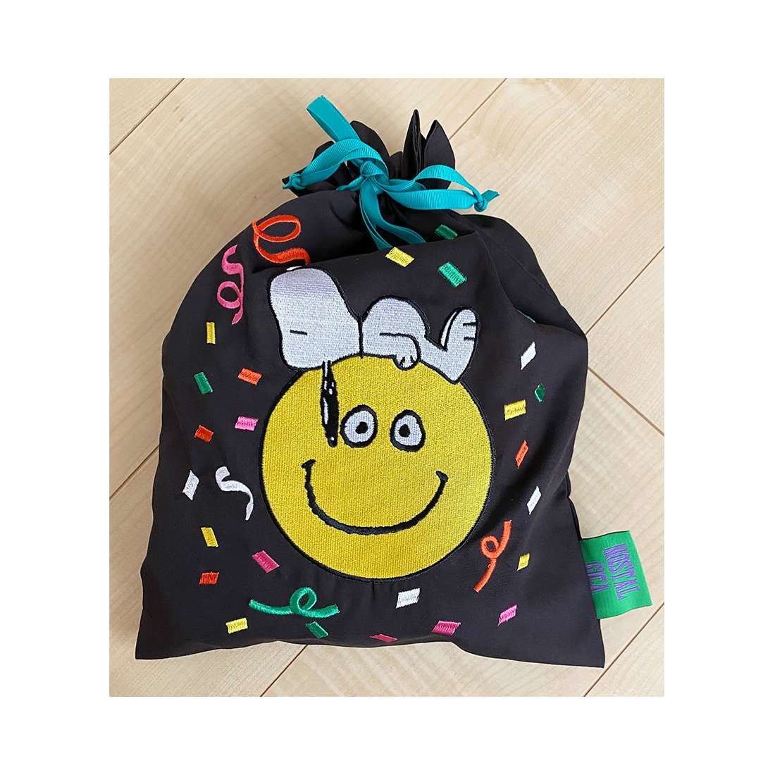 NOSTALGICA/PEANUTS スヌーピー 刺繍巾着 お昼寝