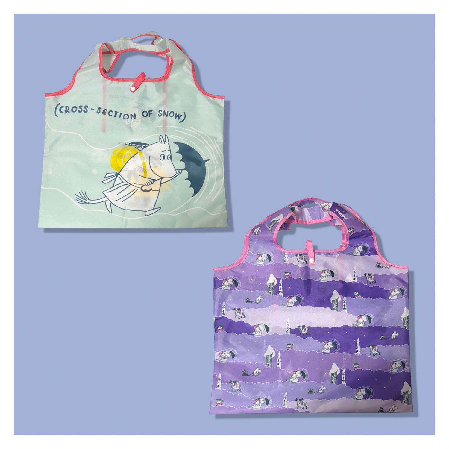 [公式] メーカー直営 ムーミン くるくるショッピングバッグ パターン ライラック