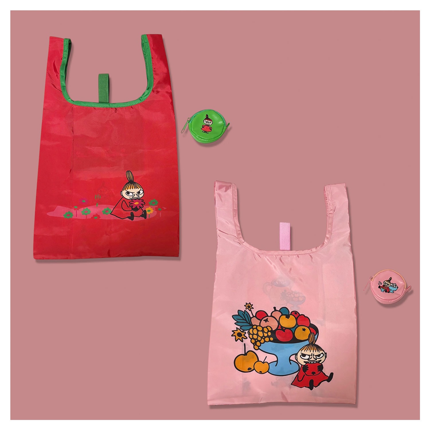 公式] メーカー直営 ムーミン ポーチ付きエコバッグ リトルミイ ティー