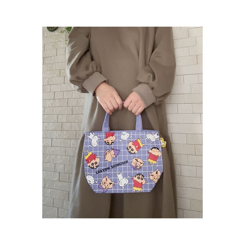 [公式] メーカー直営 クレヨンしんちゃん カラーマチ付きバッグ トリオ チェック