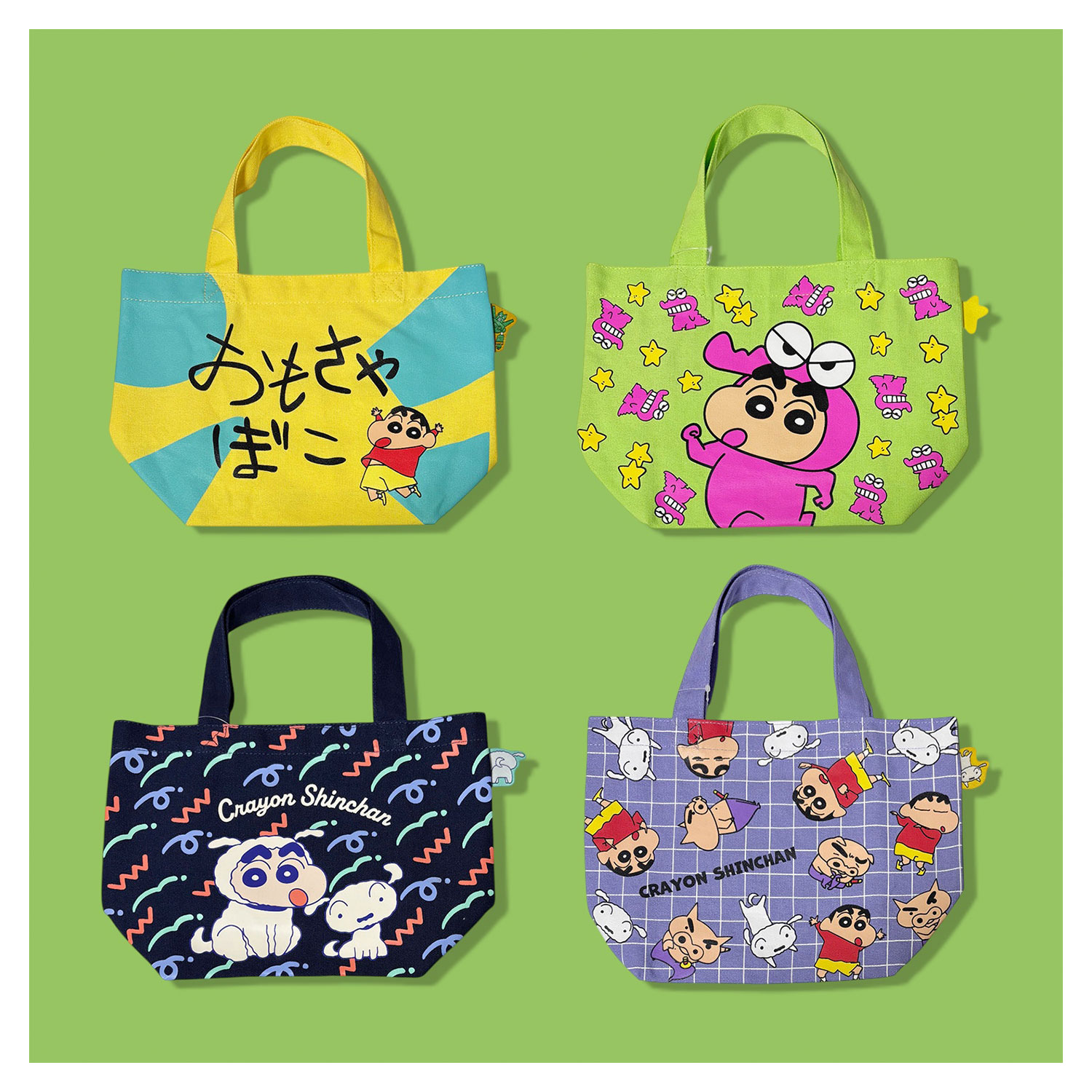 [公式] メーカー直営 クレヨンしんちゃん カラーマチ付きバッグ トリオ チェック