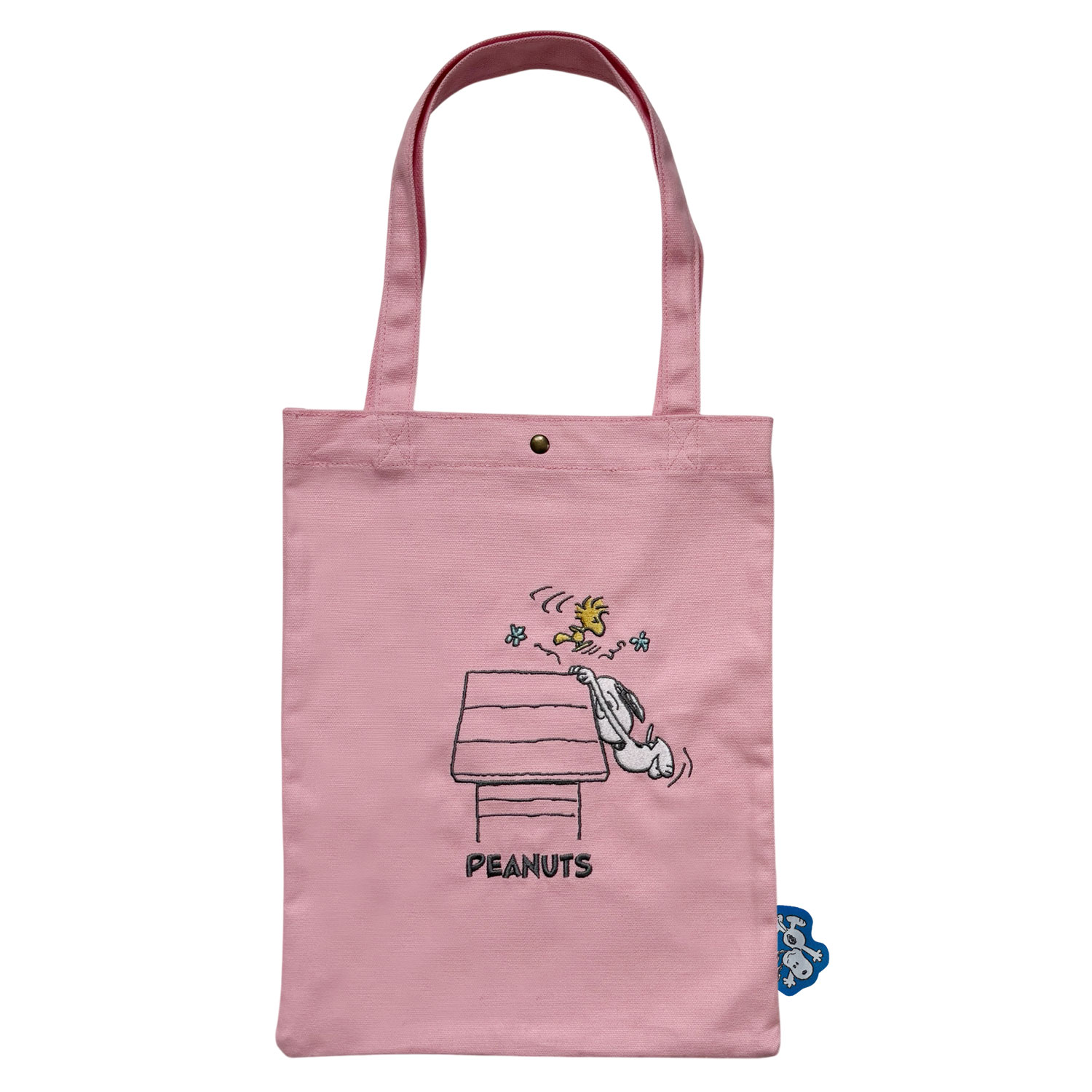 公式] メーカー直営 PEANUTS スヌーピー 刺繍トートバッグ アングリー