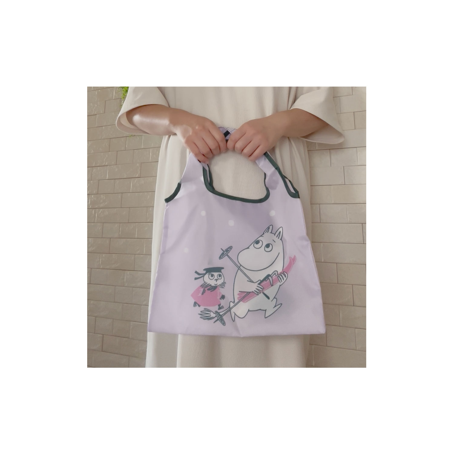 [公式] メーカー直営 ムーミン ミニくるくるショッピングバッグ 雪