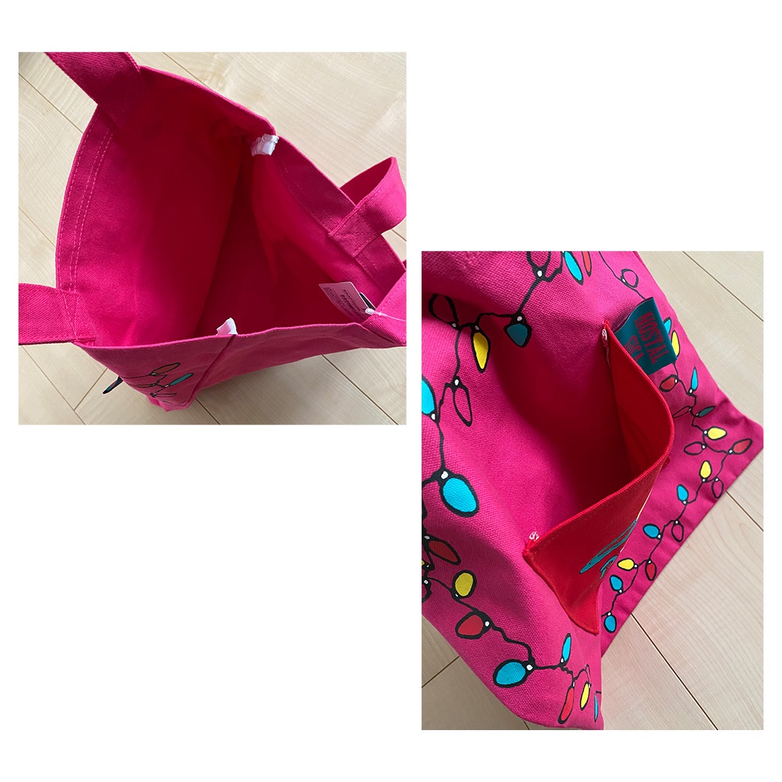 NOSTALGICA/PEANUTS  スヌーピー ポケット付きカラートート イルミネーション