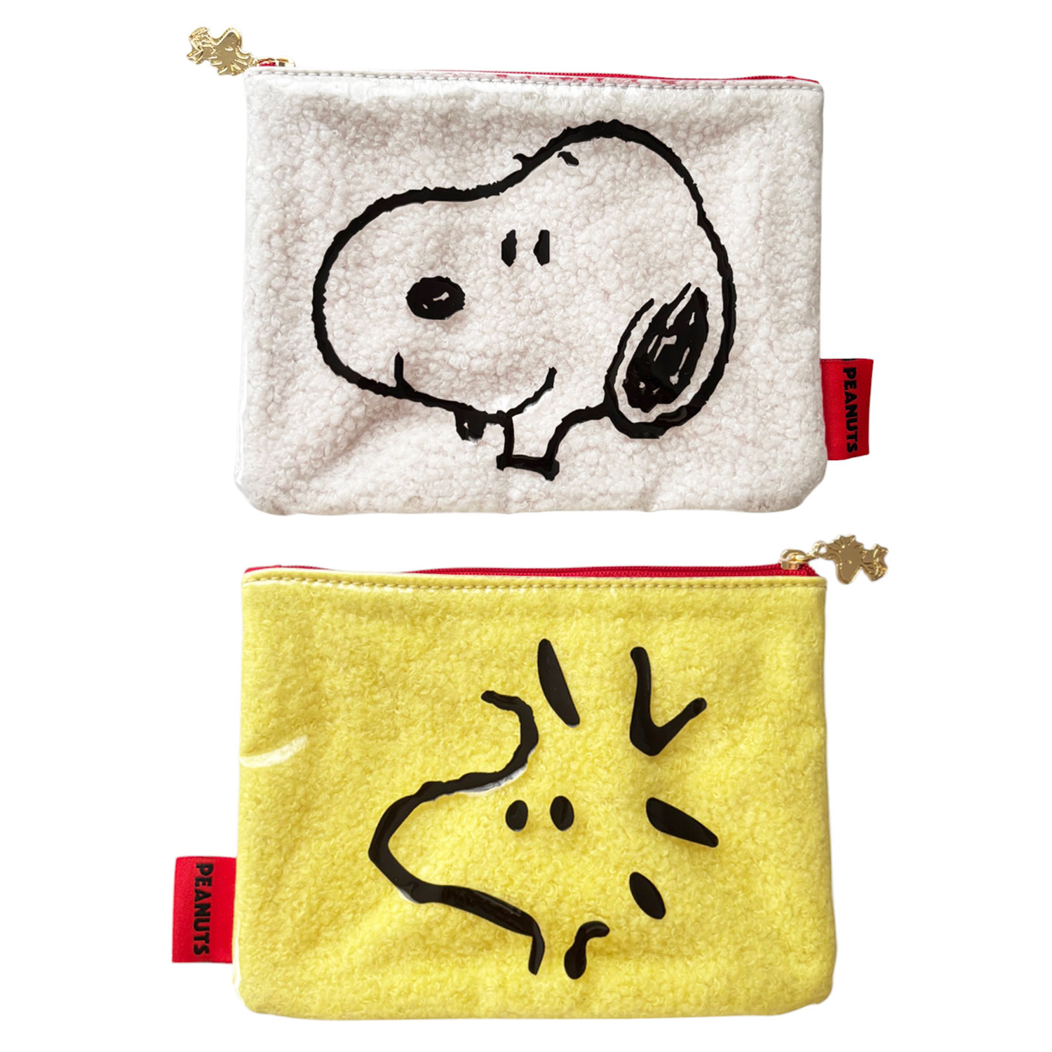 [公式] メーカー直営 PEANUTS スヌーピー フラットポーチ スヌーピー＆ウッドストック