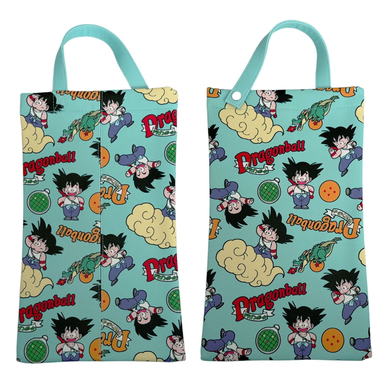 [公式]ドラゴンボール ティッシュケース ちらし柄　悟空とロゴ
