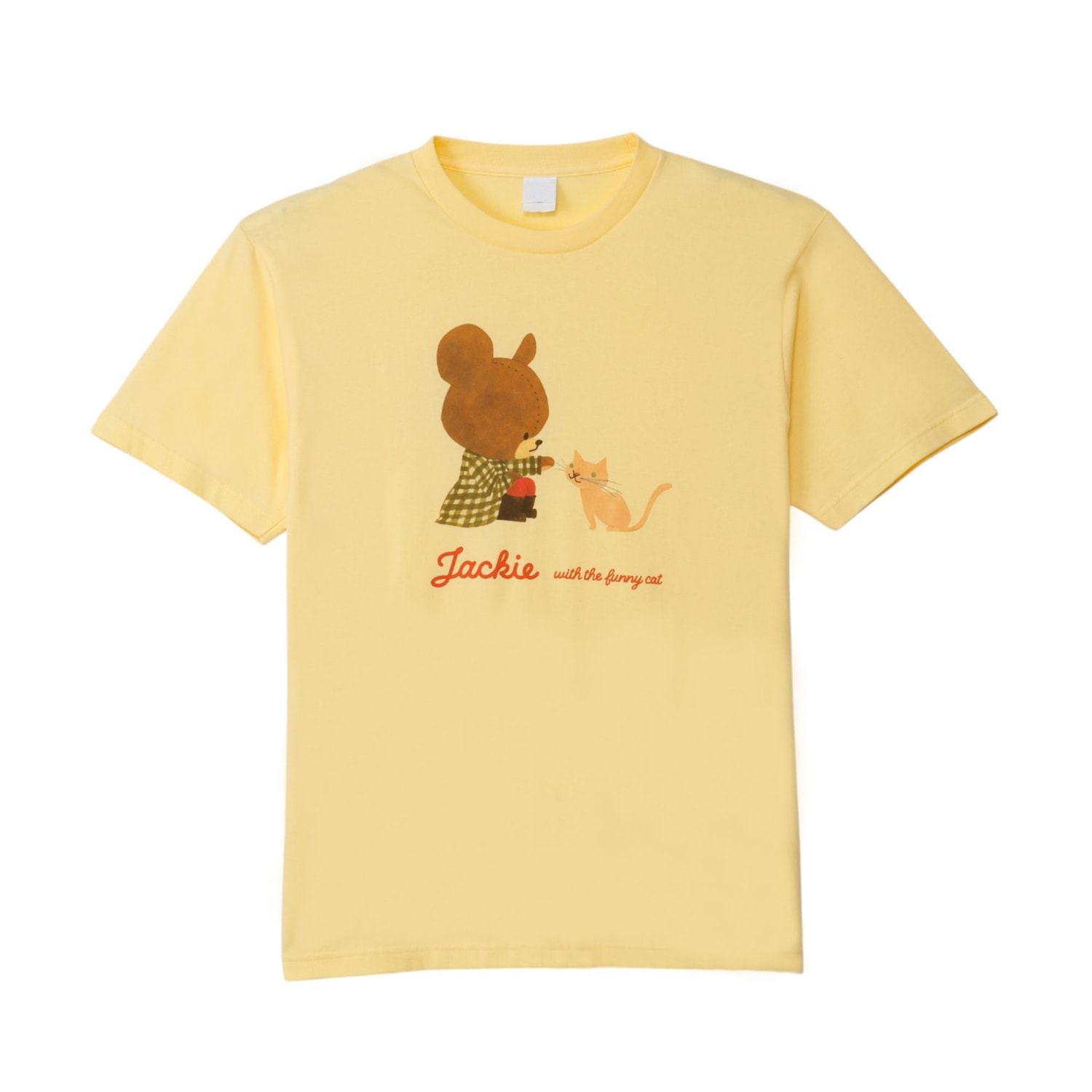 Tシャツ くまがく ジャッキーとねこ L