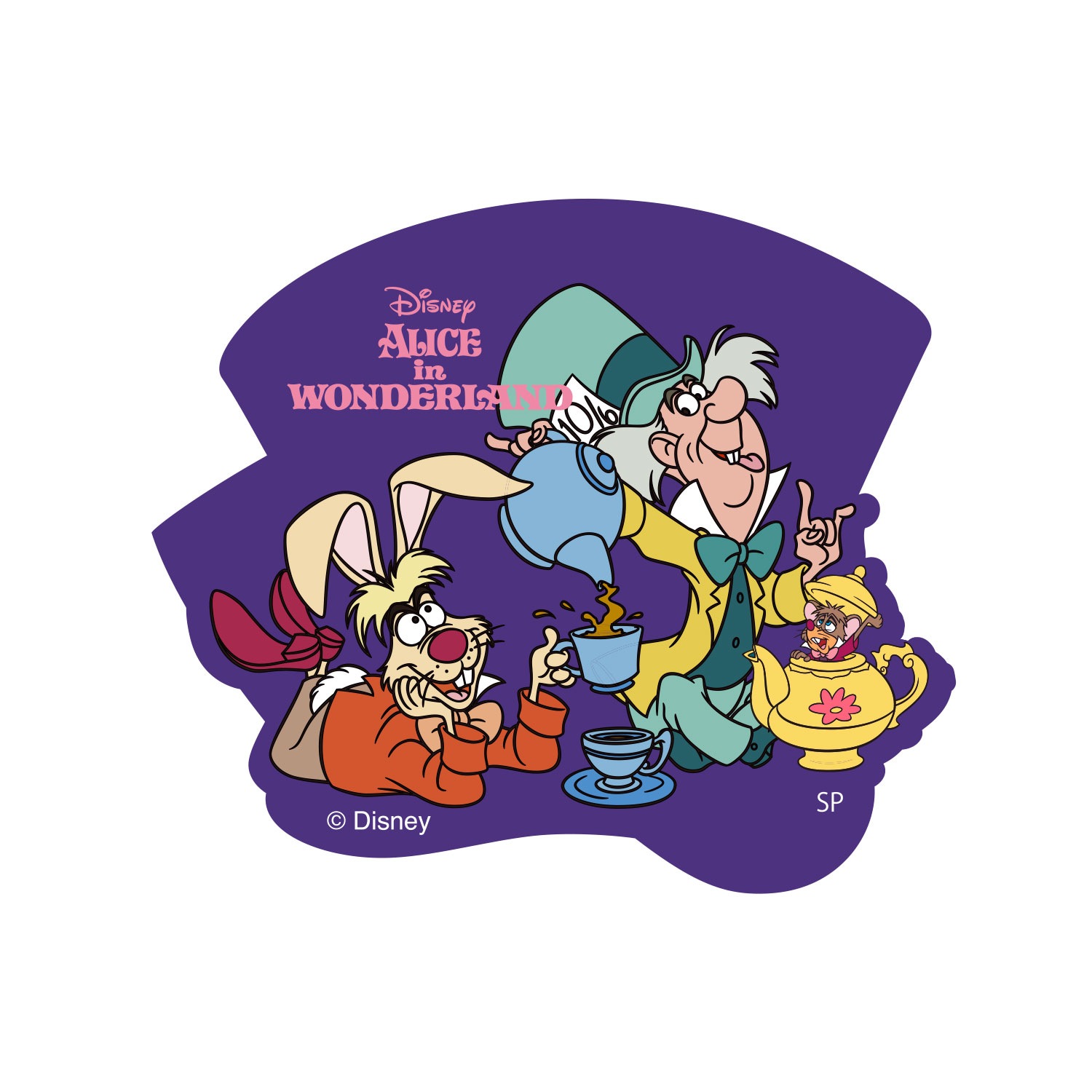 [公式] Disney NOSTALGICA 80Type Line Up Stickers ふしぎの国のアリス Purple