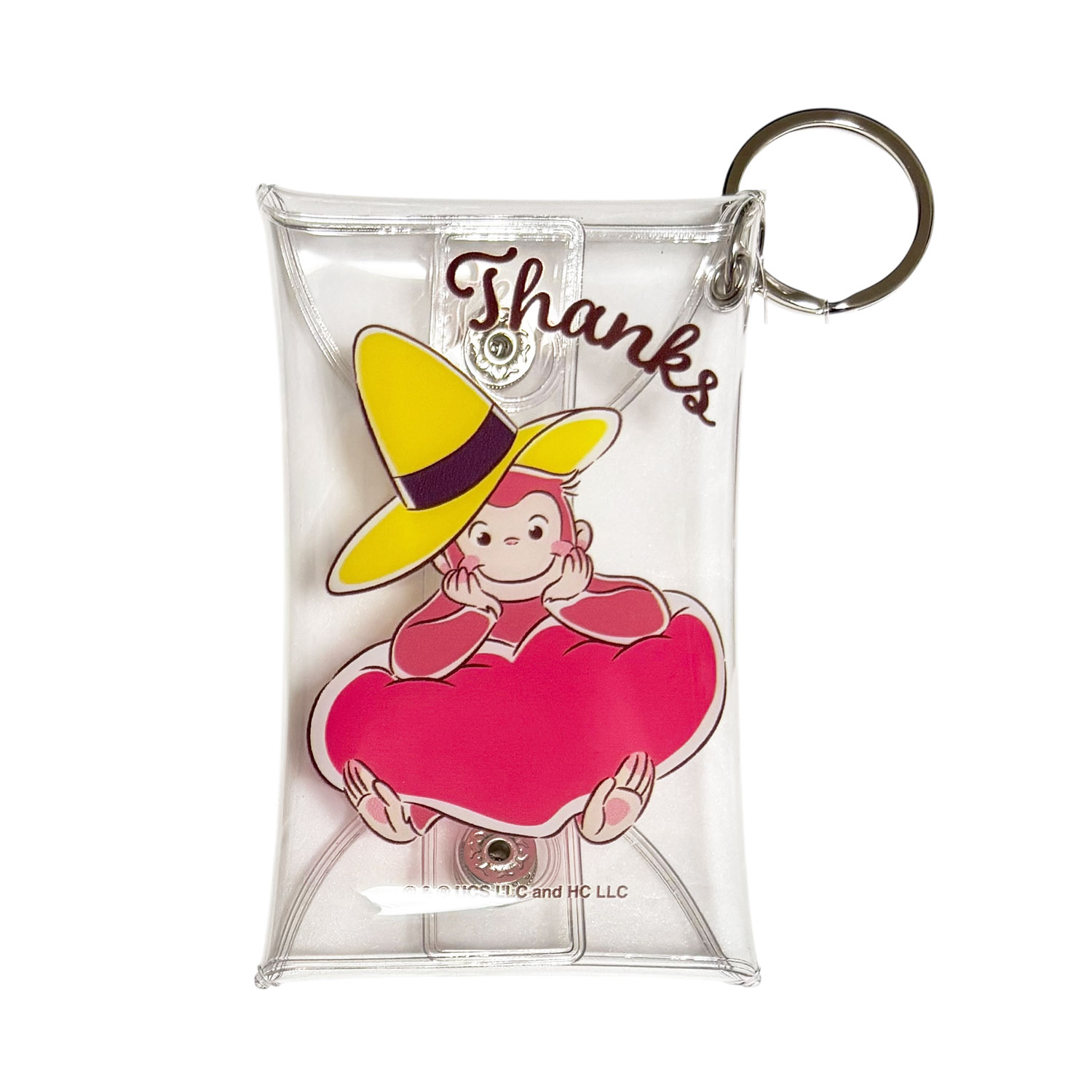 [公式] メーカー直営 おさるのジョージ85周年 クリアポーチ スマイル ハート