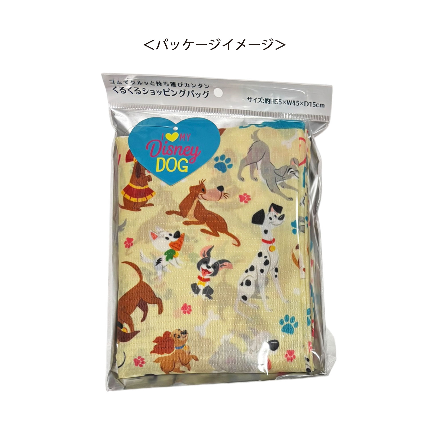 [公式] メーカー直営 ディズニー キャット＆ドッグ くるくるショッピングバッグ ドッグ集合