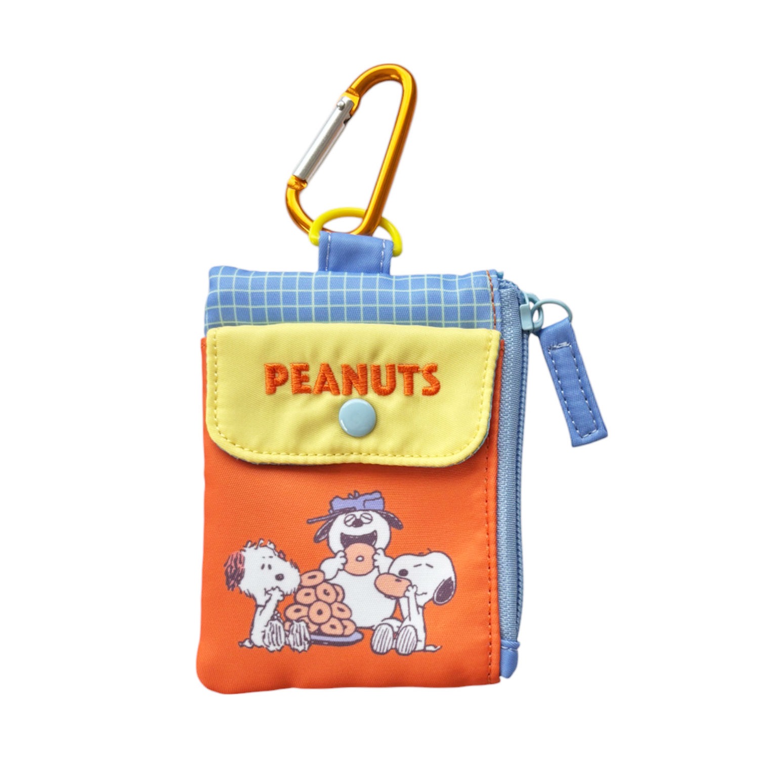 [公式] メーカー直営 PEANUTS スヌーピー ポケット付きパスケース snack time