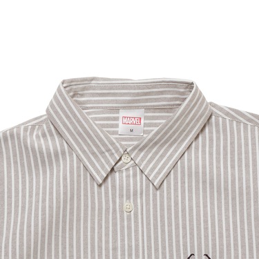 [公式] メーカー直営 MARVEL ストライプオックスフォード レギュラーシャツ ベノム Ｍ