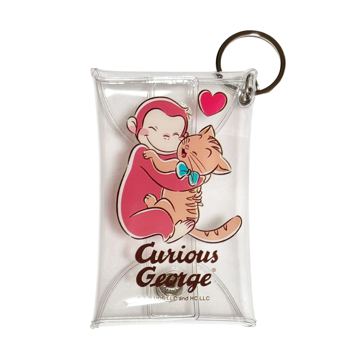 [公式] メーカー直営 おさるのジョージ85周年 クリアポーチ フレンズ ハート