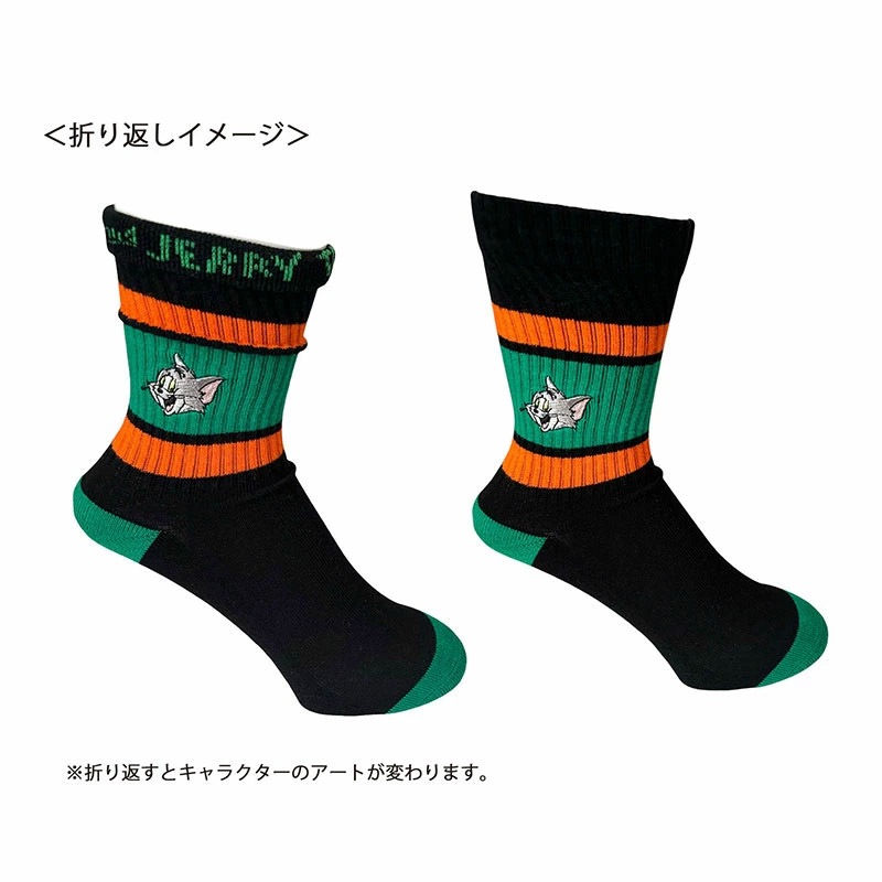[公式] トムとジェリー カラフルラインソックス トム