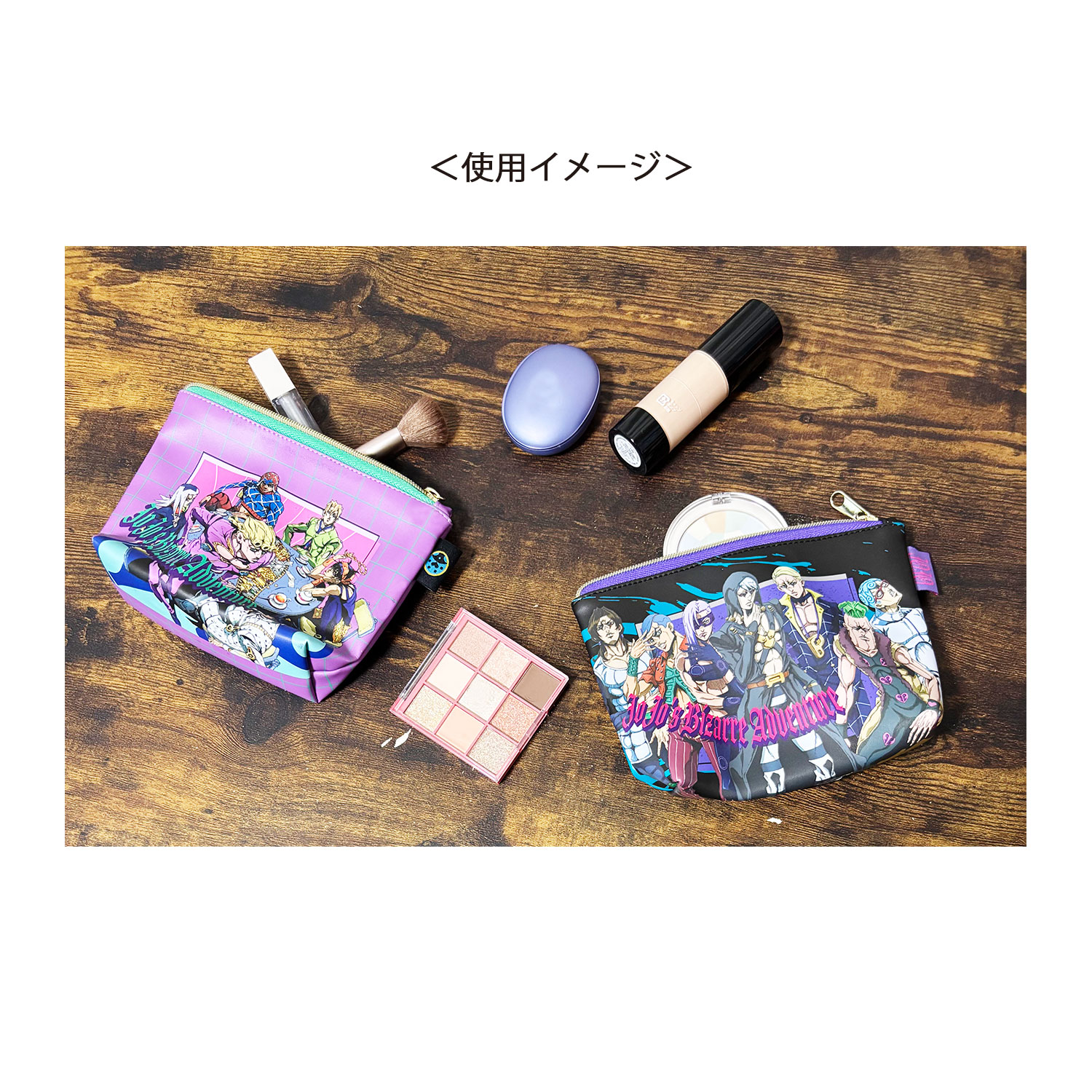[公式] メーカー直営 ジョジョの奇妙な冒険 黄金の風 舟形合皮ポーチ ブチャラティチーム
