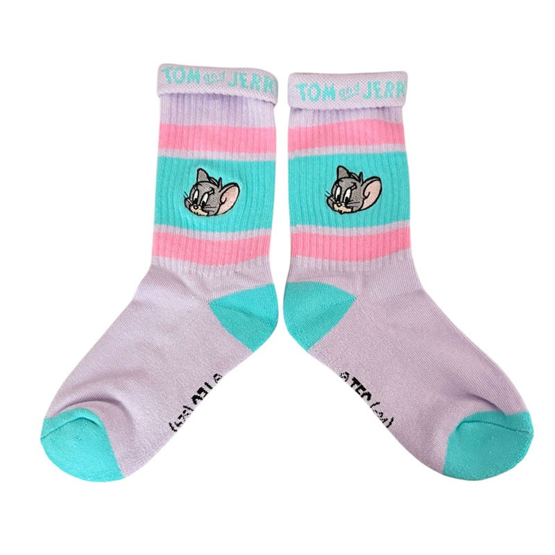 [公式] トムとジェリー カラフルラインソックス タフィー