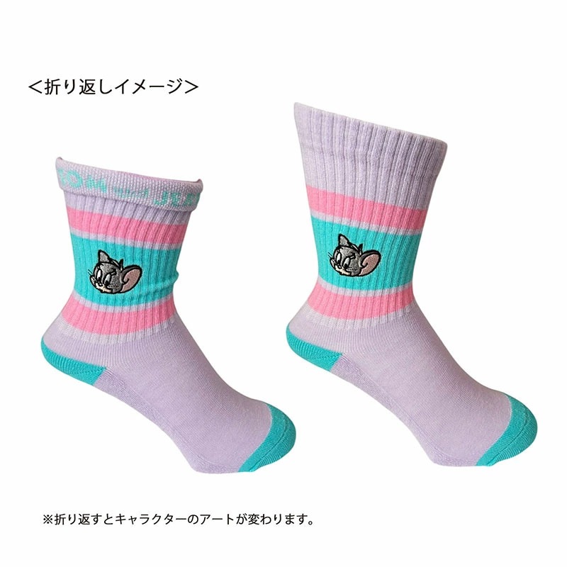 [公式] トムとジェリー カラフルラインソックス タフィー