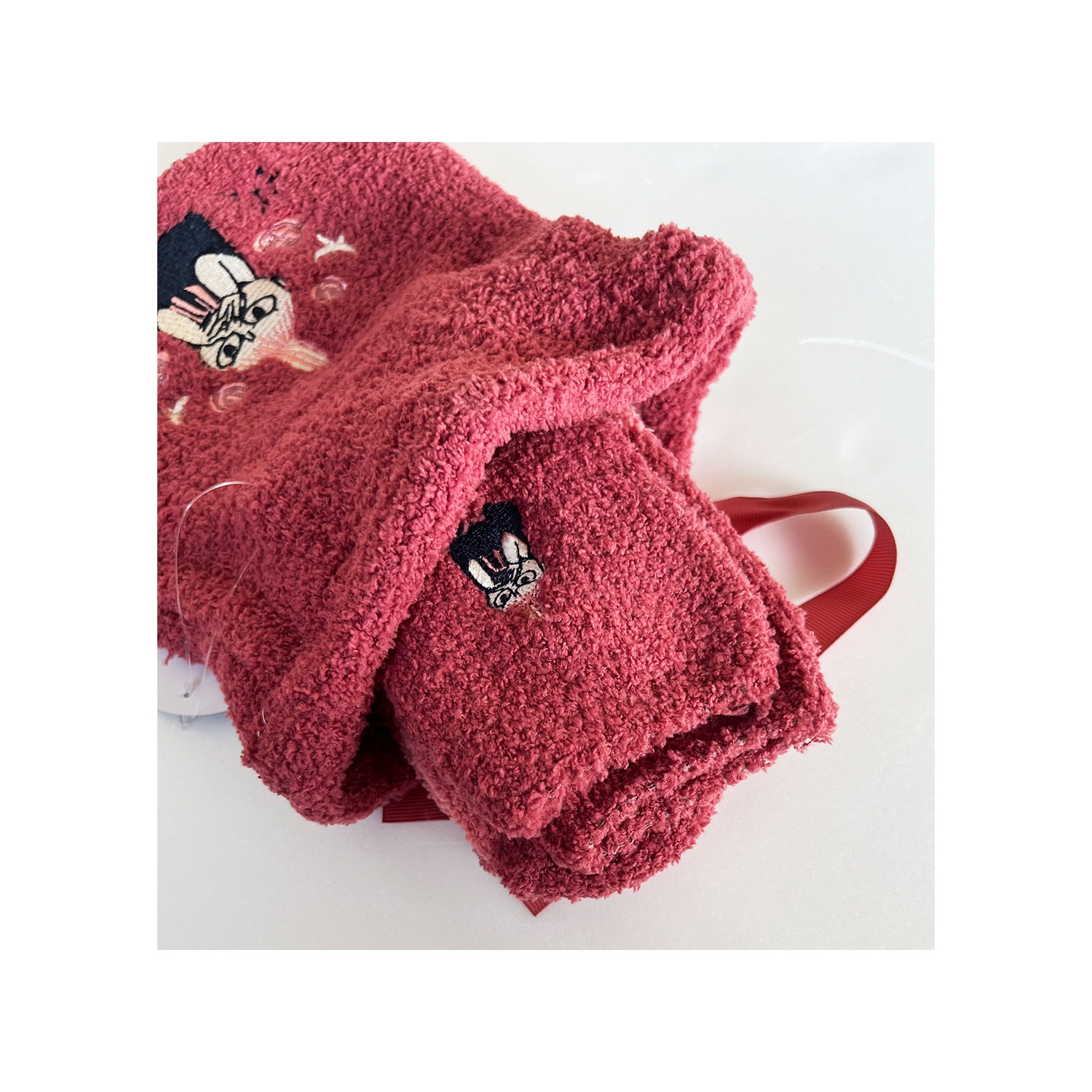 MOOMIN ムーミン もこもこ靴下 in 巾着 リトルミイかんがえごと