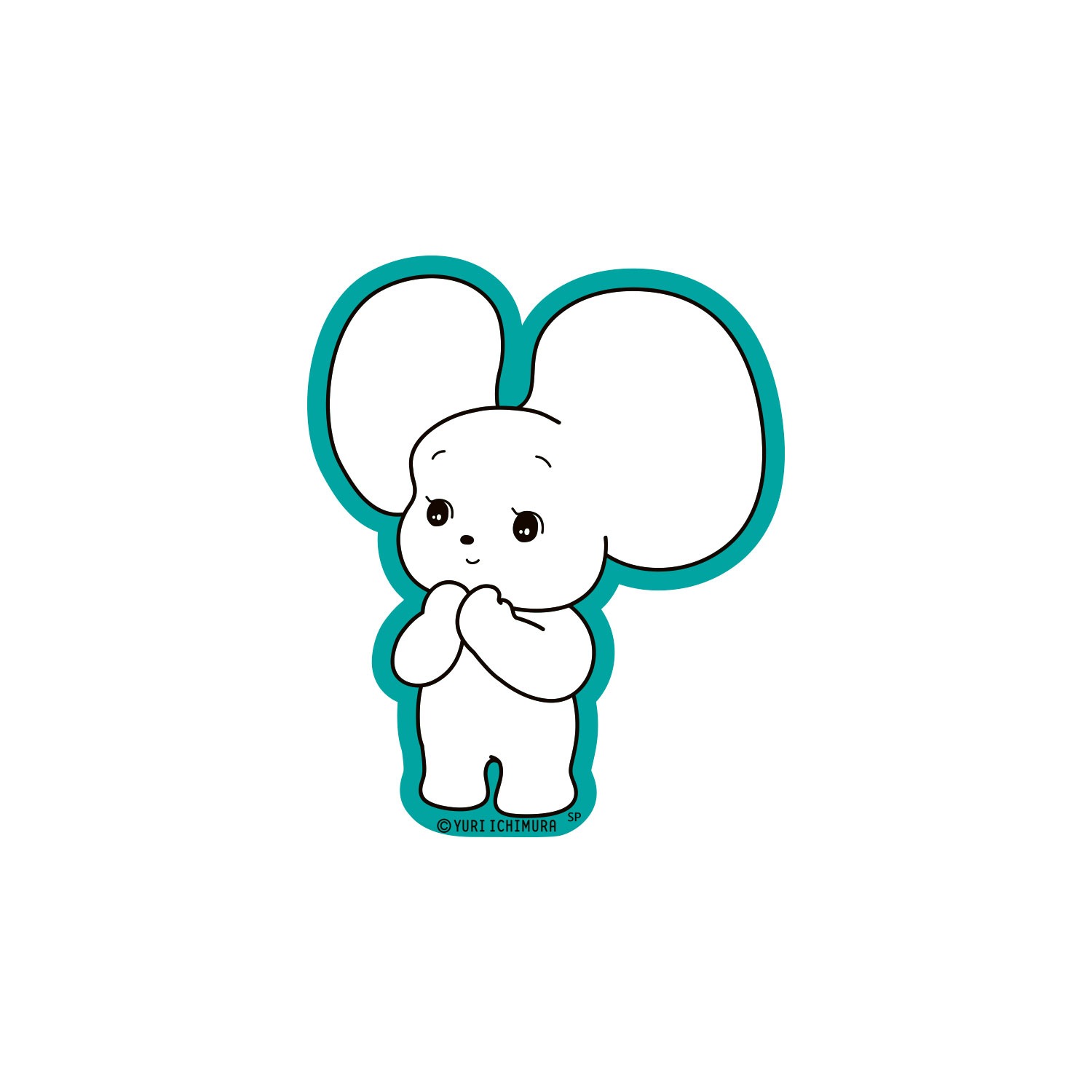 [公式] メーカー直営 なにげないねずみ・シラタマ キャラクターステッカー ふふ