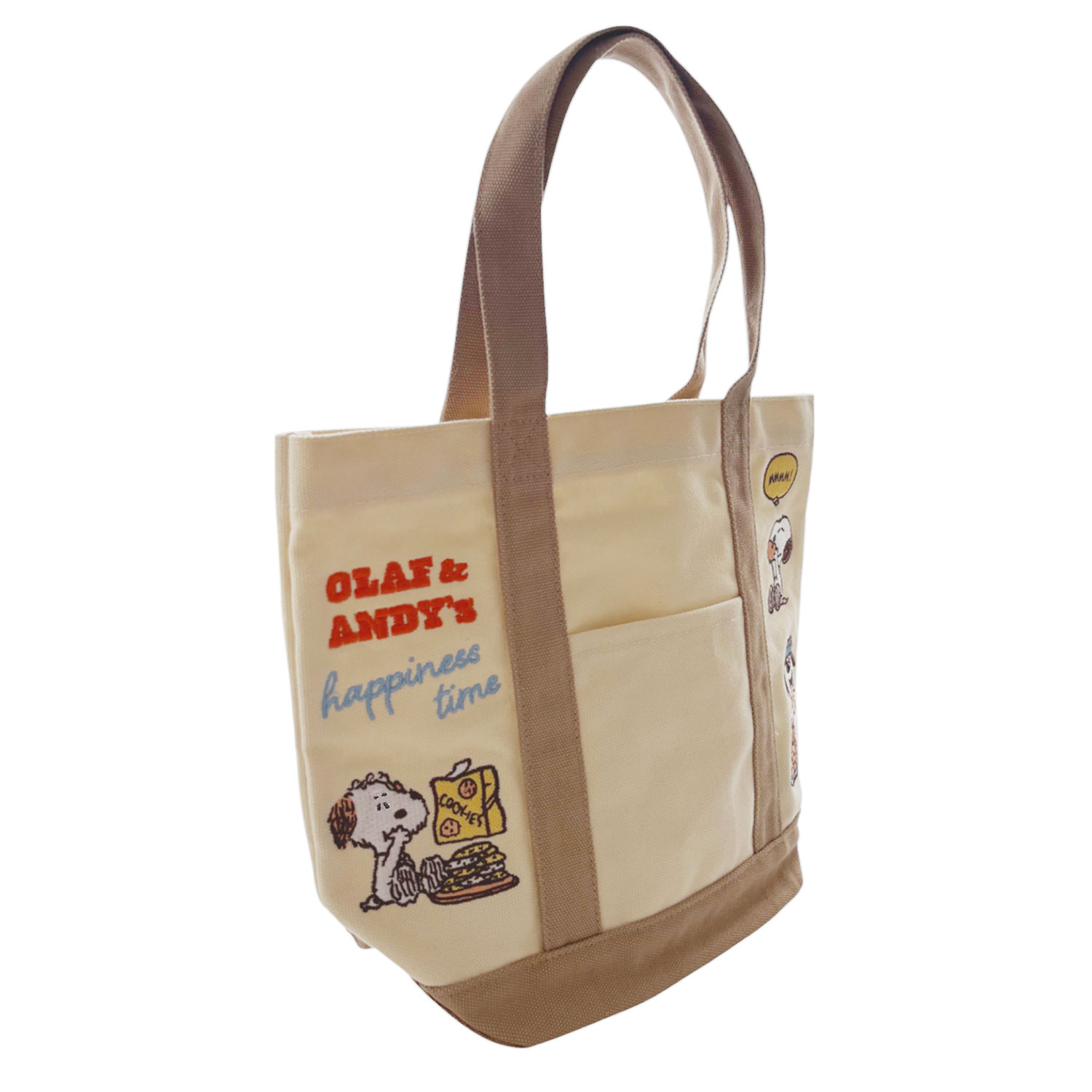 [公式] メーカー直営 PEANUTS スヌーピー 刺繍トートバッグ snack time