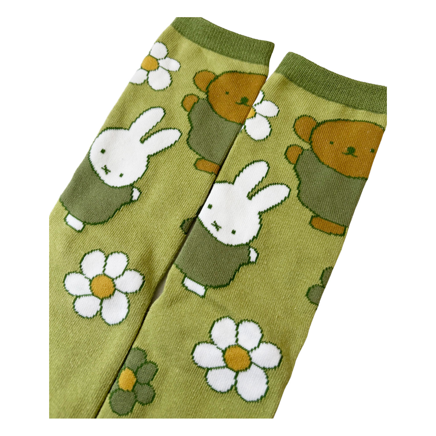 Dick Bruna ミッフィー ミドルハイソックスお花と一緒