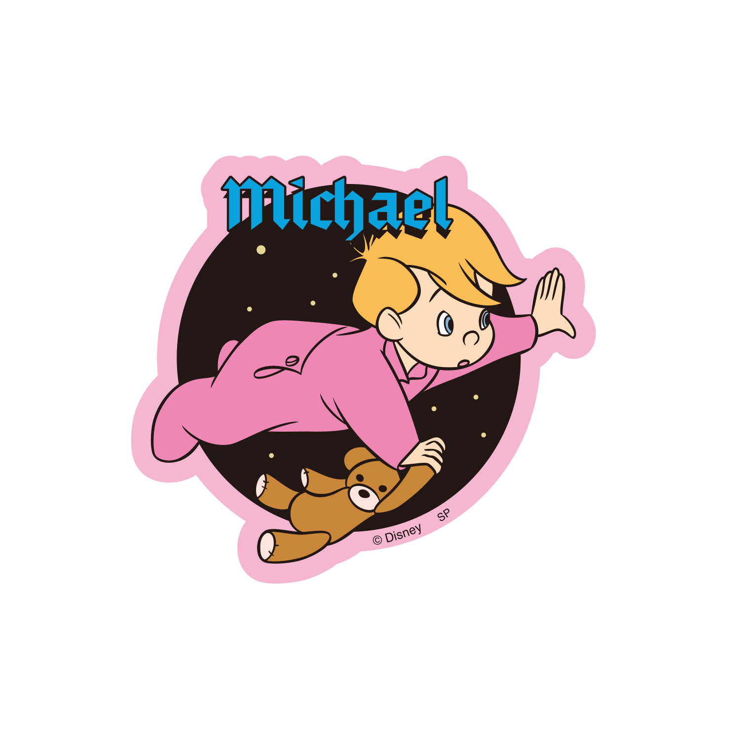 [公式] Disney NOSTALGICA 80Type Line Up Stickers マイケル Pink