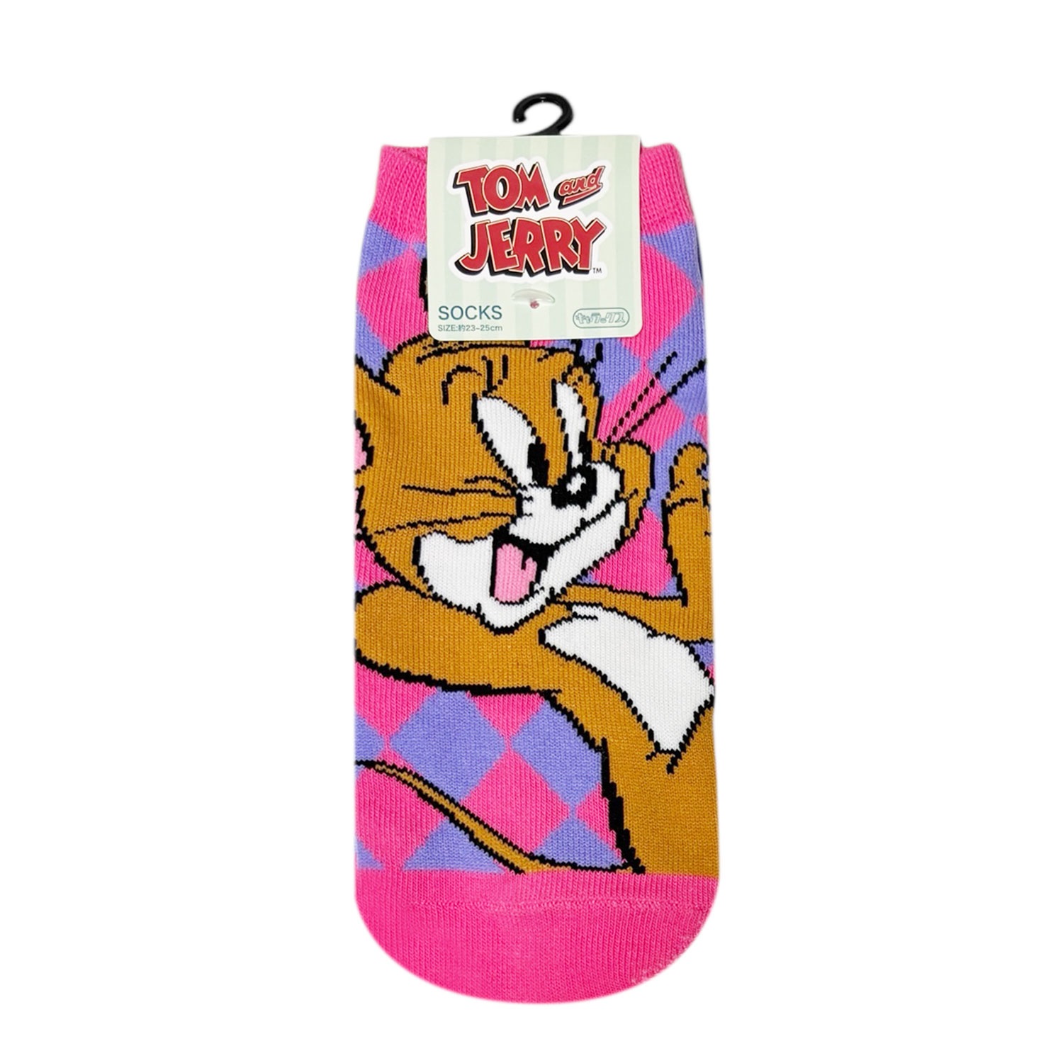 [公式] メーカー直営 トムとジェリー キャラックス（レディース靴下）ダイヤ ピンク