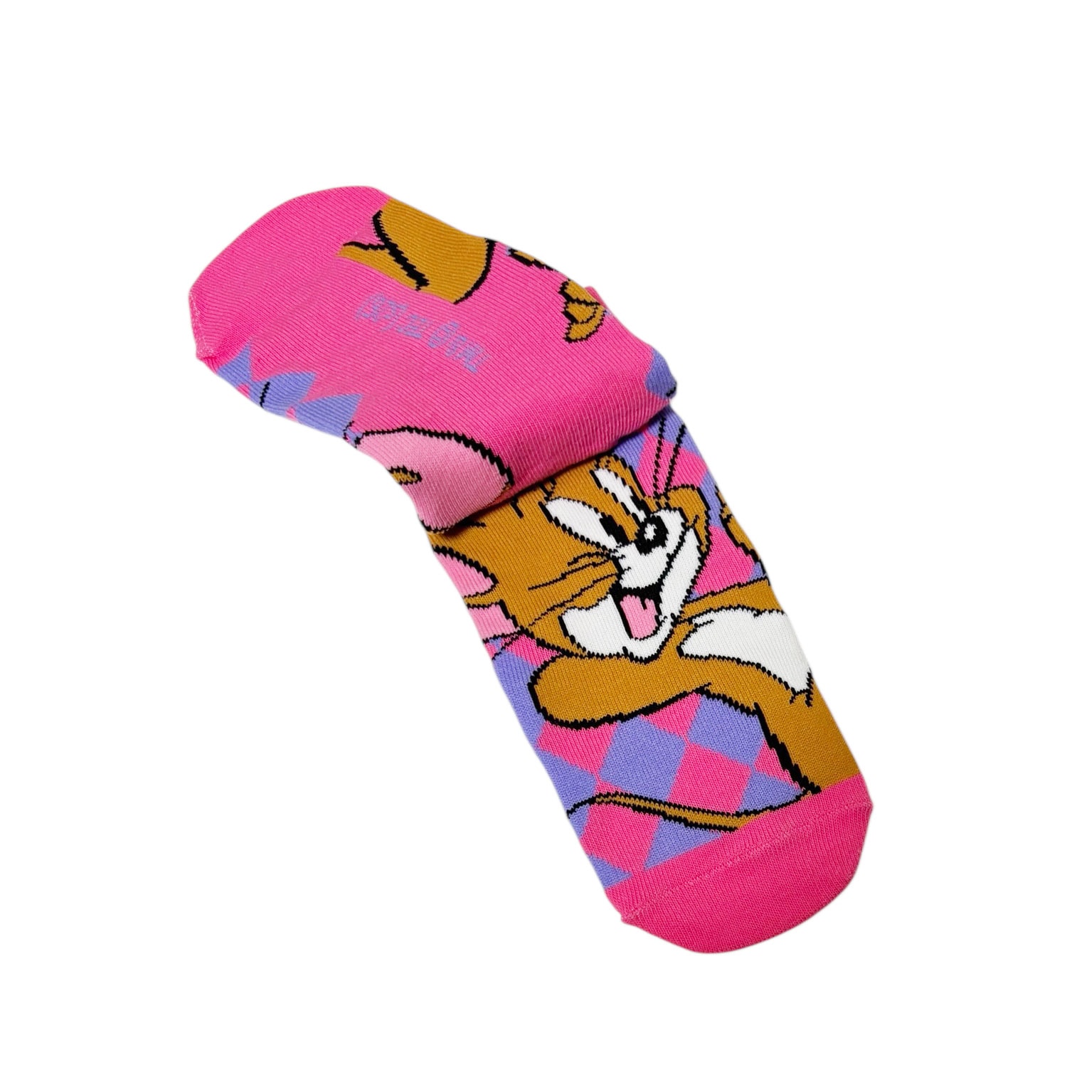 [公式] メーカー直営 トムとジェリー キャラックス（レディース靴下）ダイヤ ピンク