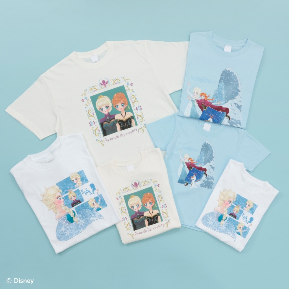 【予約】[公式]ディズニー フローズン アート コレクション BY 中川翔子／Ｔシャツ  エルサ WH　キッズ