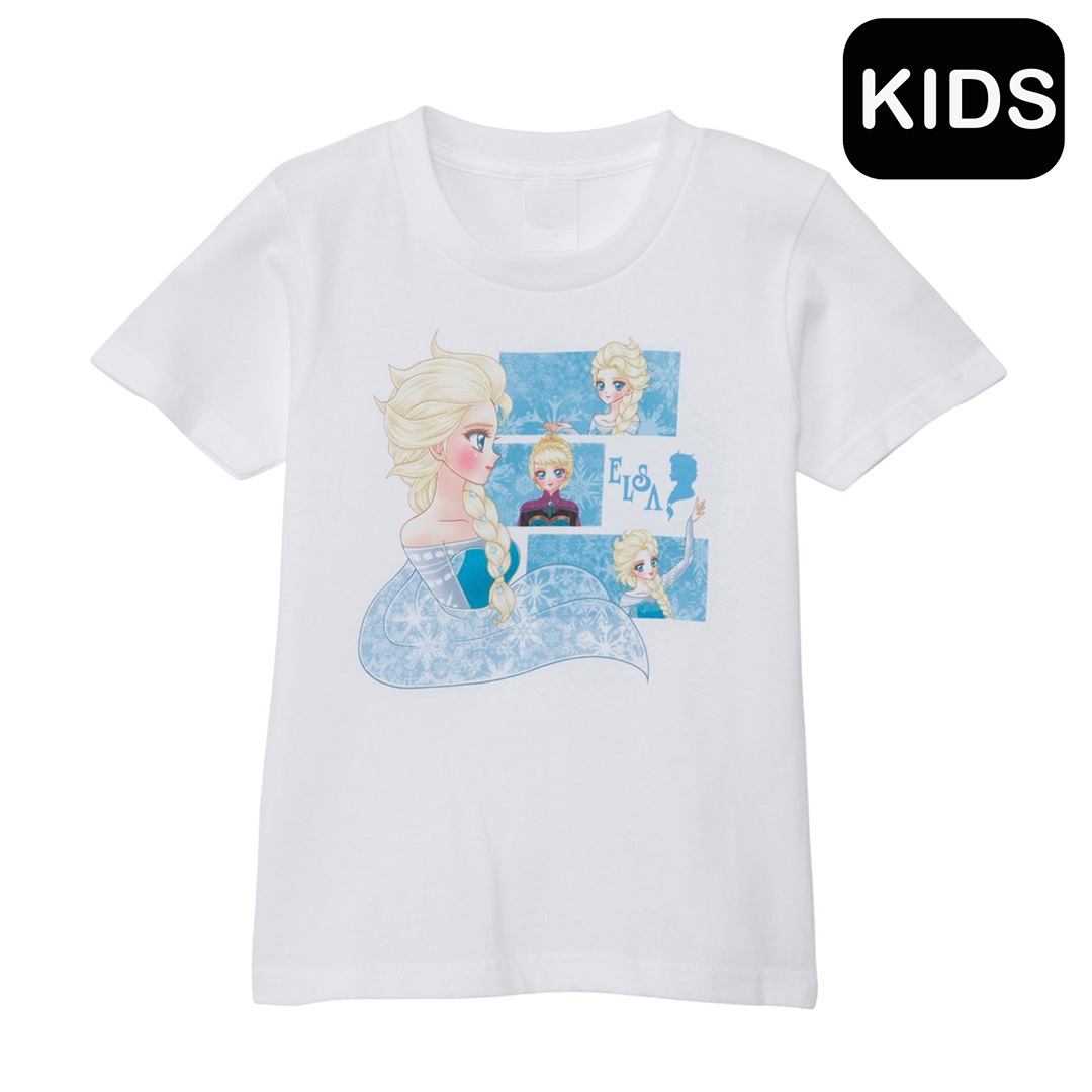【予約】[公式]ディズニー フローズン アート コレクション BY 中川翔子／Ｔシャツ  エルサ WH　キッズ