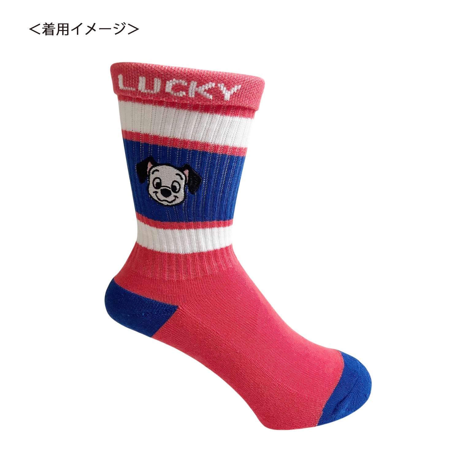 公式] メーカー直営 Disney ディズニー カラフルラインソックス