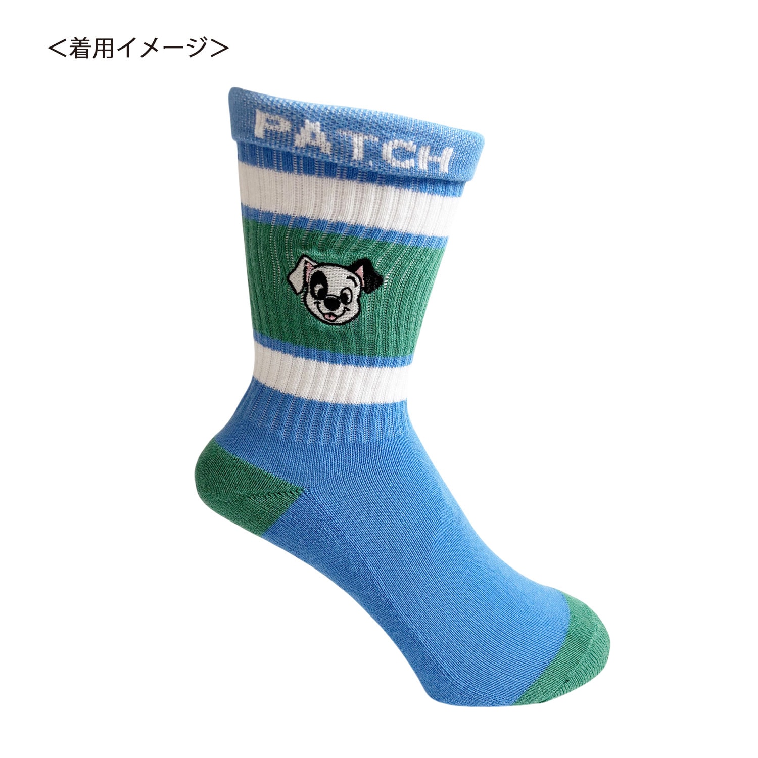 [公式] メーカー直営 Disney ディズニー カラフルラインソックス パッチ 顔