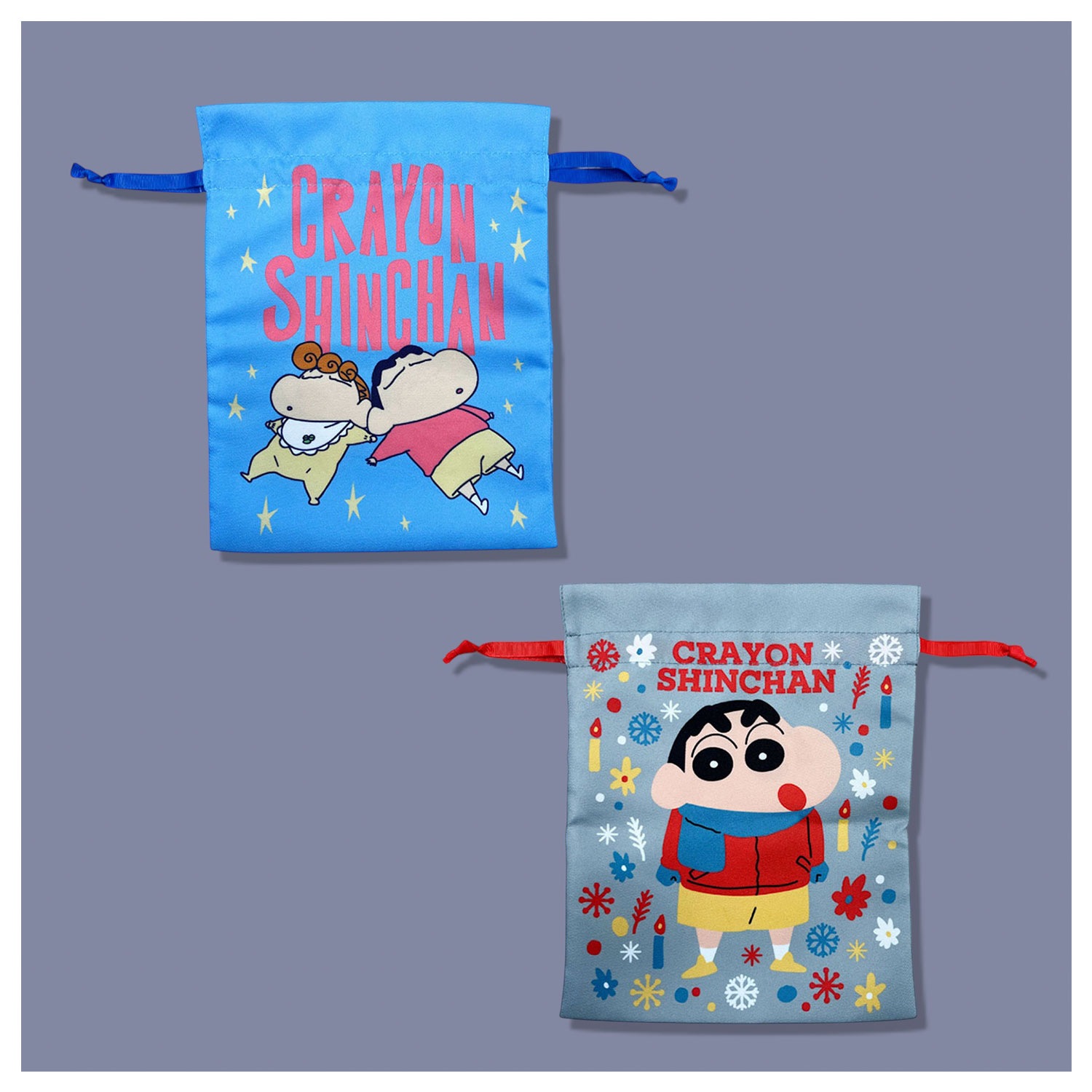 公式] メーカー直営 クレヨンしんちゃん トラベル巾着 おやすみ