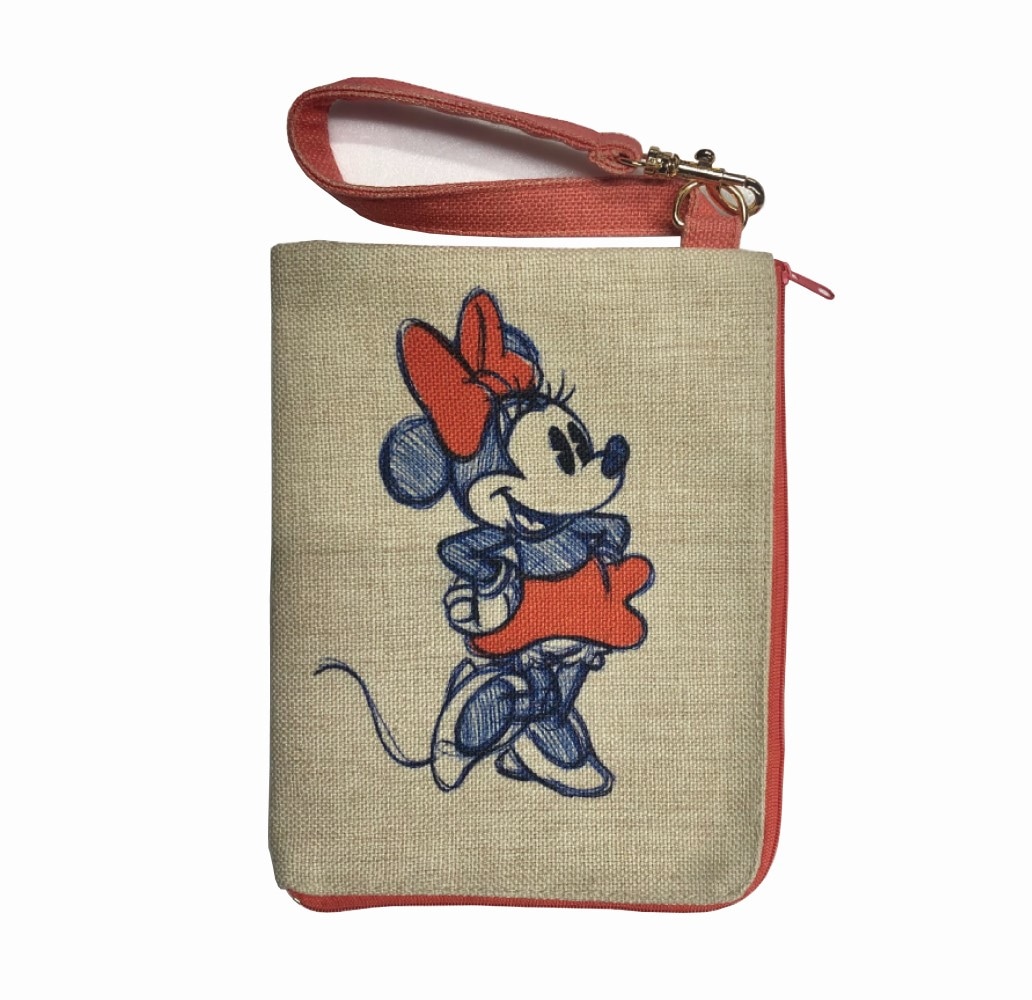 公式]ディズニー ビンテージ風ストラップ付ポーチ ミニー ランデヴー