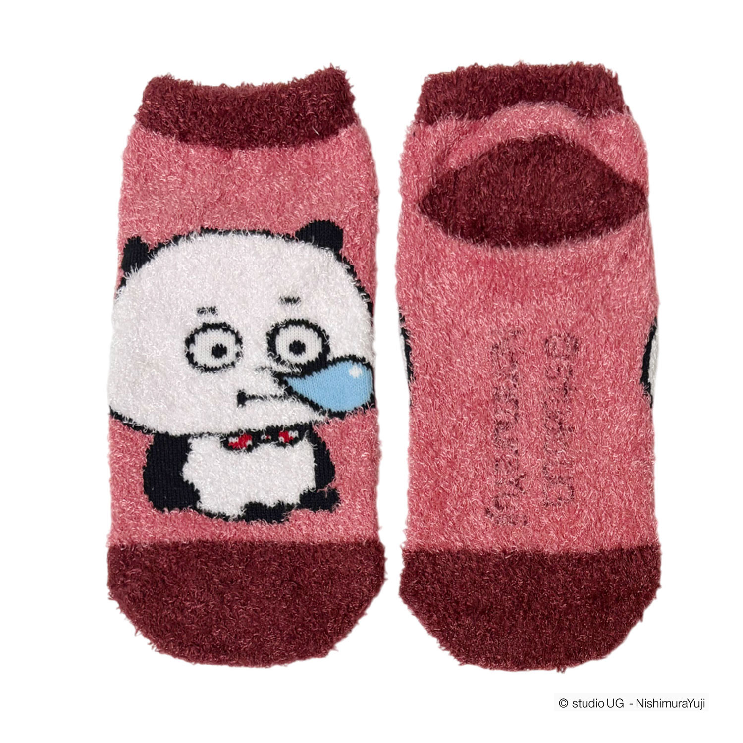 [公式] スタジオUG（にしむらゆうじ）もっこもこ靴下 ごきげんぱんだ おやすみ RD